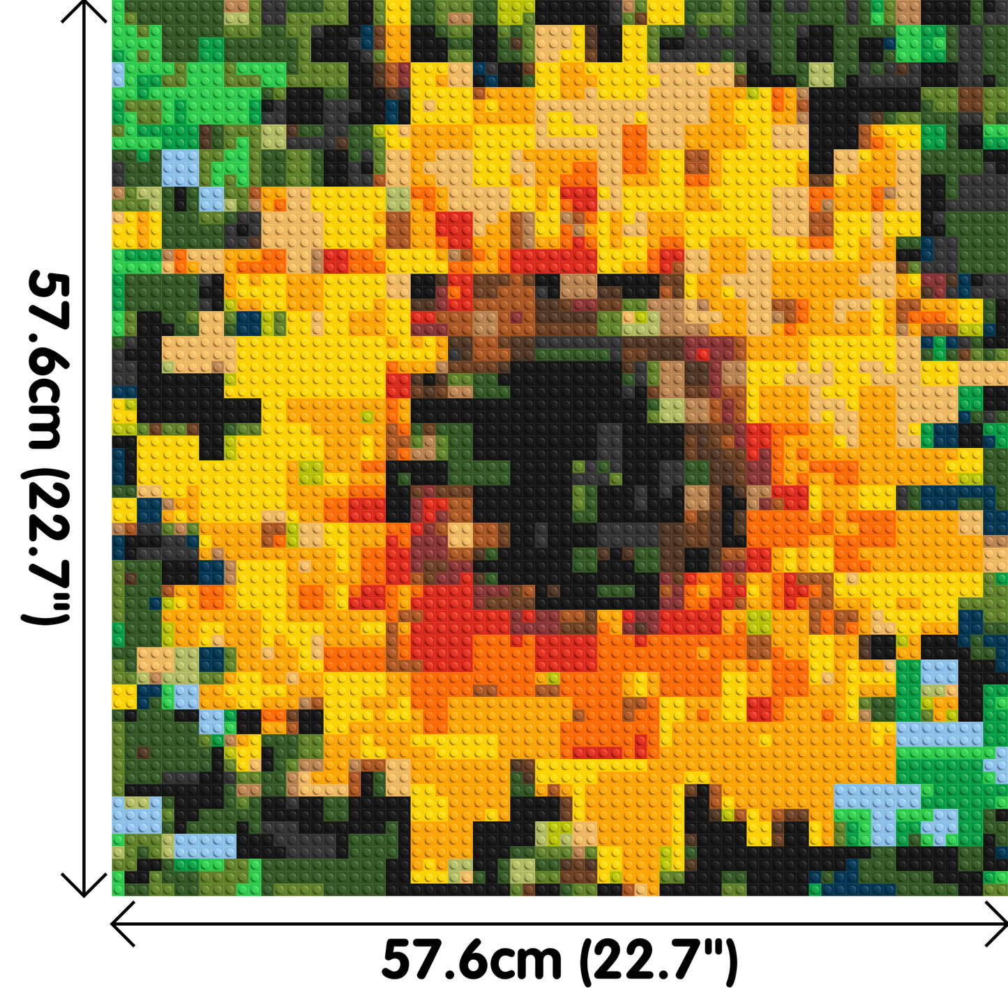 Sunflower – A Bloom of Warm Light by Joséphine Machalani - Brick Art Mosaic Kit 3x3 large