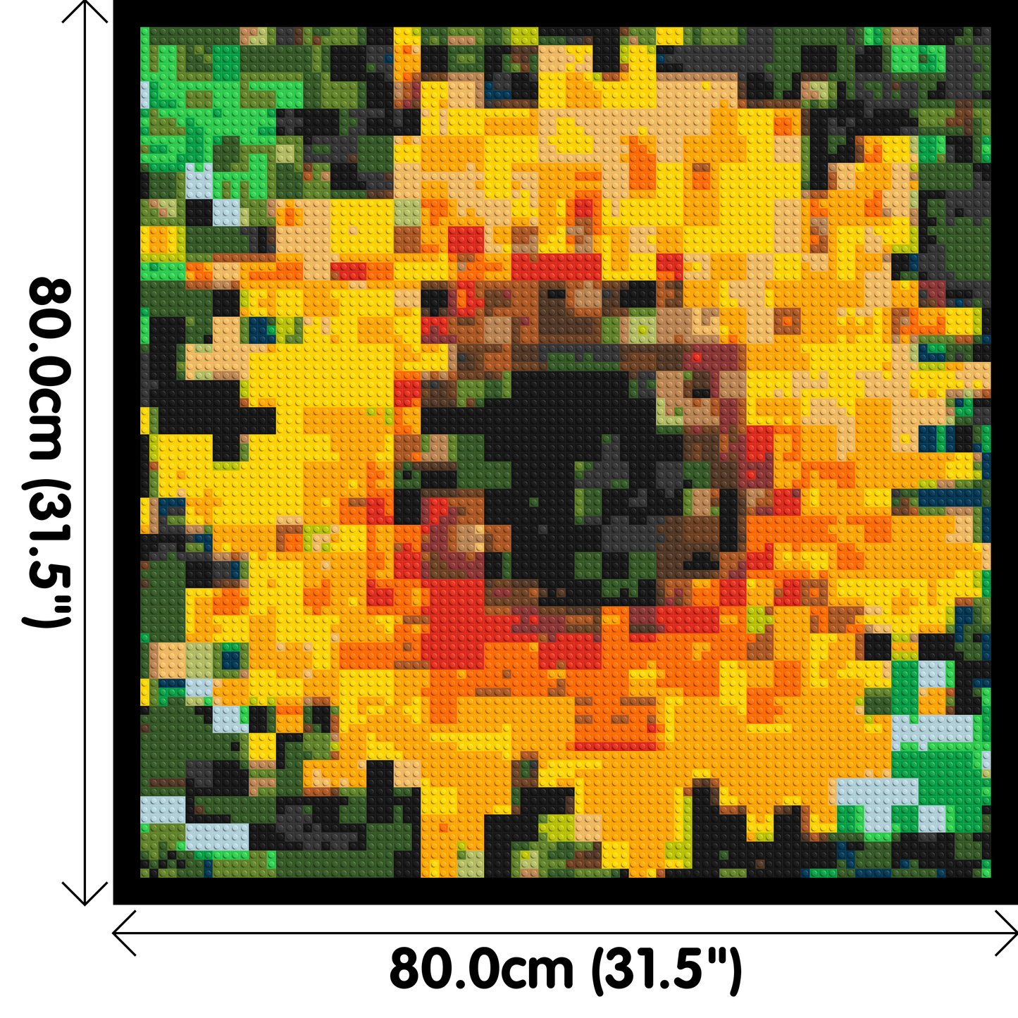 Sunflower – A Bloom of Warm Light by Joséphine Machalani - Brick Art Mosaic Kit 4x4 large