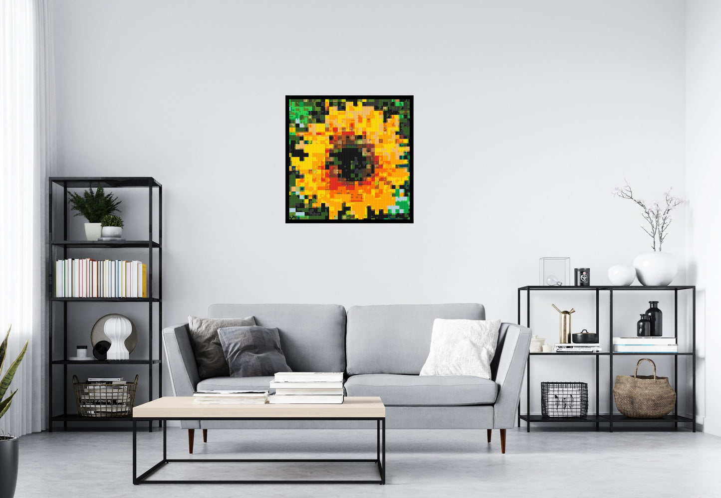 Sunflower – A Bloom of Warm Light by Joséphine Machalani - Brick Art Mosaic Kit 4x4 large