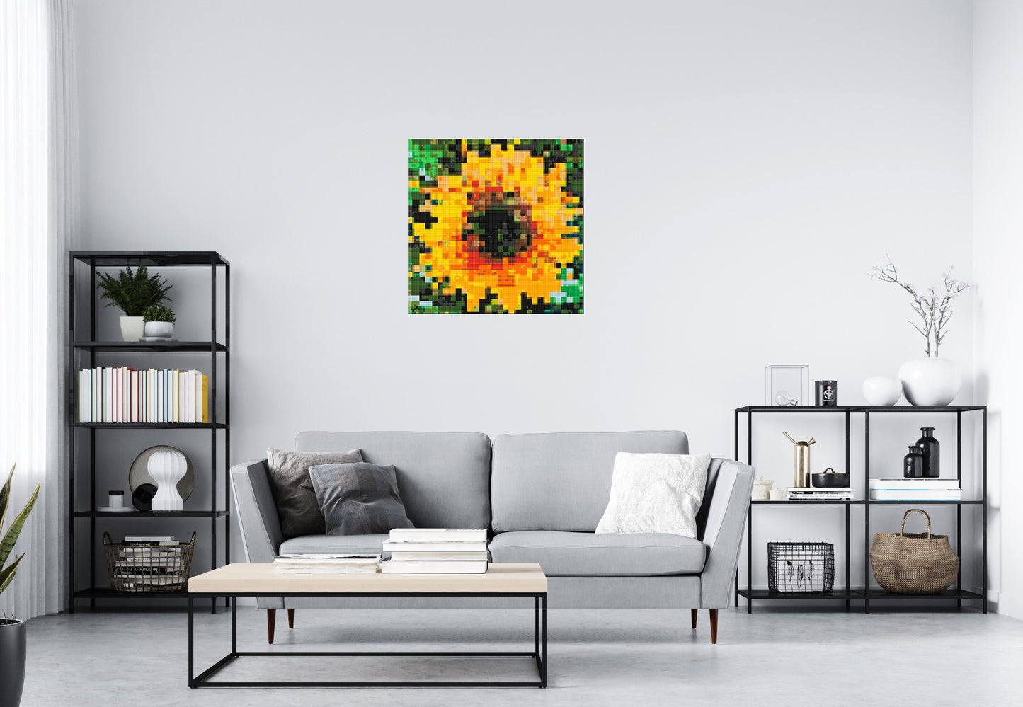 Sunflower – A Bloom of Warm Light by Joséphine Machalani - Brick Art Mosaic Kit 4x4 large