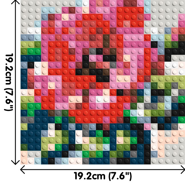 Hibiscus – A Bloom of Gentle Radiance by Joséphine Machalani - Brick Art Mosaic Kit 1x1 large