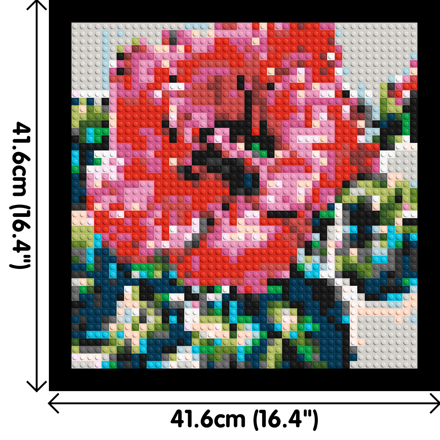 Hibiscus – A Bloom of Gentle Radiance by Joséphine Machalani - Brick Art Mosaic Kit 2x2 large