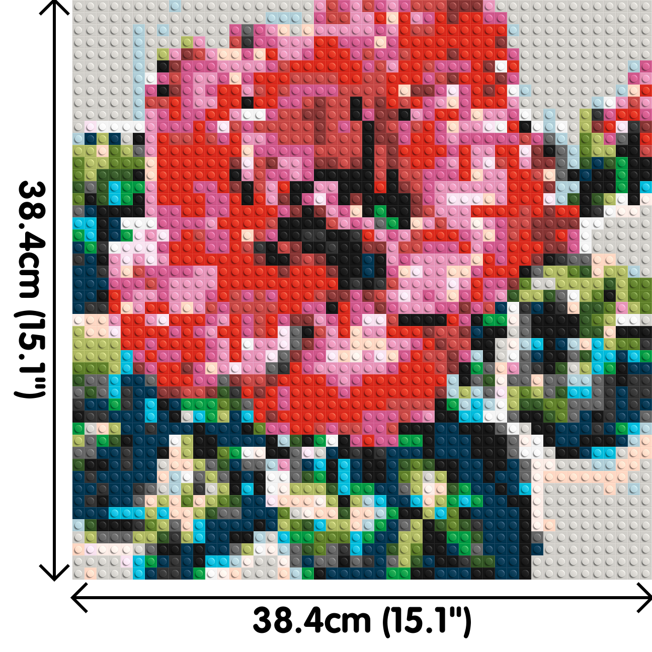 Hibiscus – A Bloom of Gentle Radiance by Joséphine Machalani - Brick Art Mosaic Kit 2x2 large