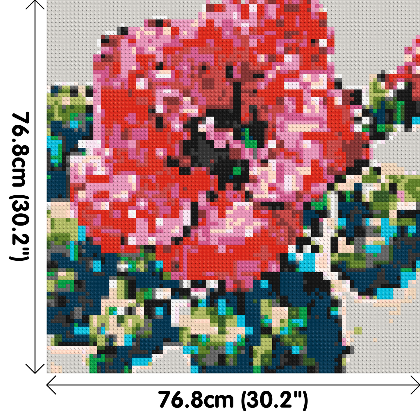 Hibiscus – A Bloom of Gentle Radiance by Joséphine Machalani - Brick Art Mosaic Kit 4x4 large