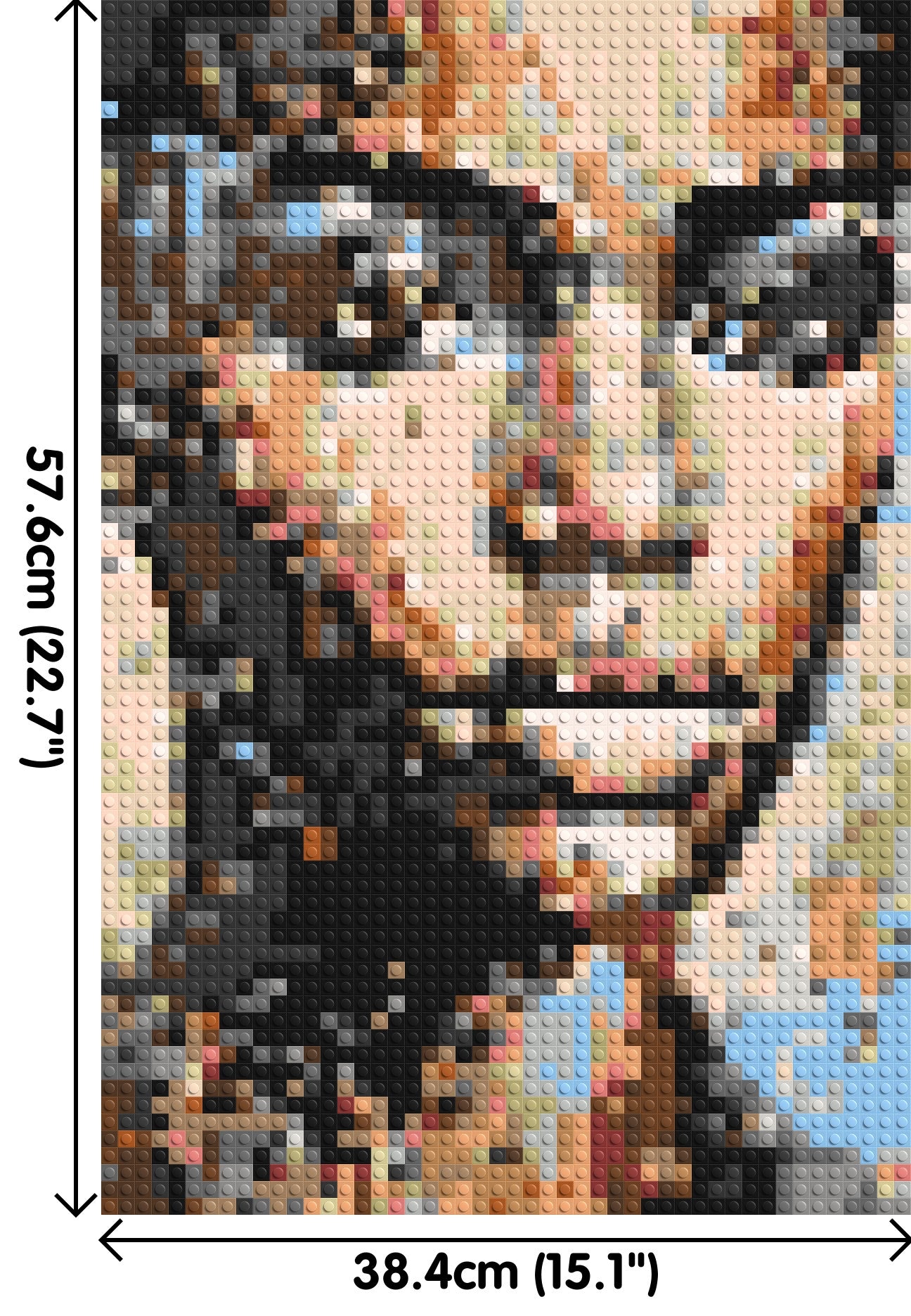 Ferocity – The Pulse of Untamed Energy by Joséphine Machalani - Brick Art Mosaic Kit 2x3 large