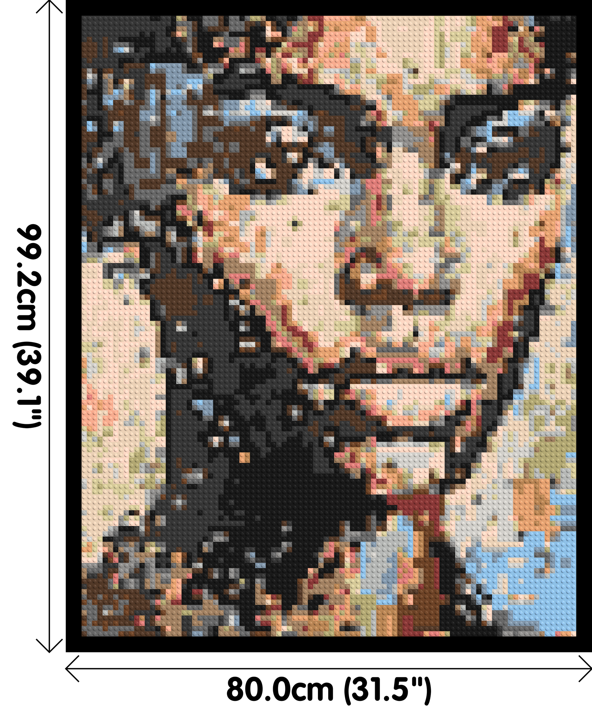 Ferocity – The Pulse of Untamed Energy by Joséphine Machalani - Brick Art Mosaic Kit 4x5 dimensions with frame