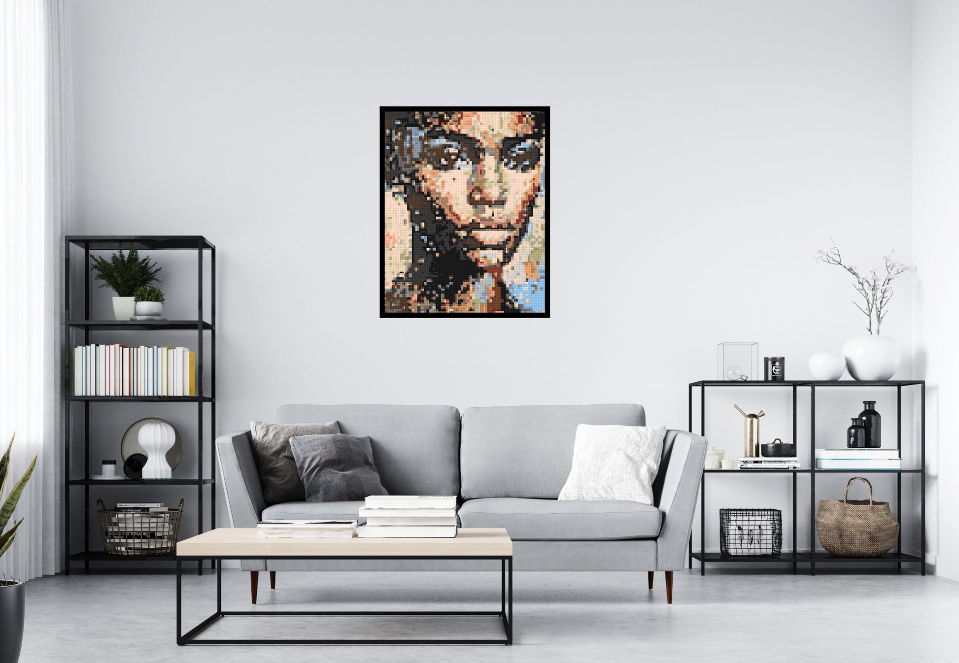Ferocity – The Pulse of Untamed Energy by Joséphine Machalani - Brick Art Mosaic Kit 4x5 scene with frame