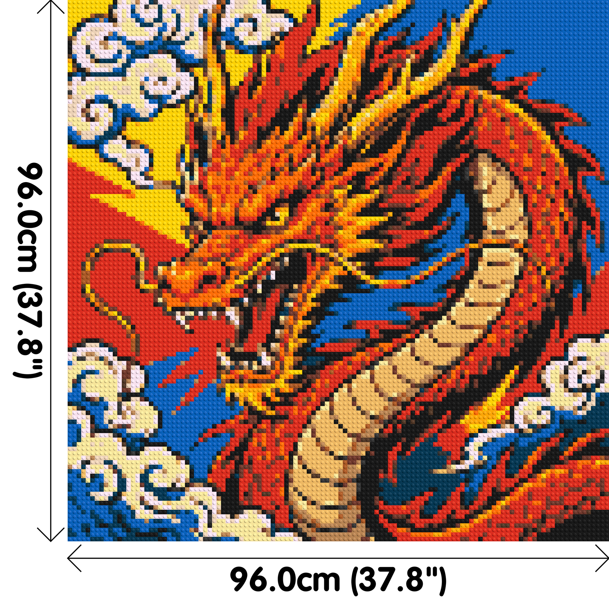 Fierce Eastern Dragon Pop Art - Brick Art Mosaic Kit 5x5 dimensions