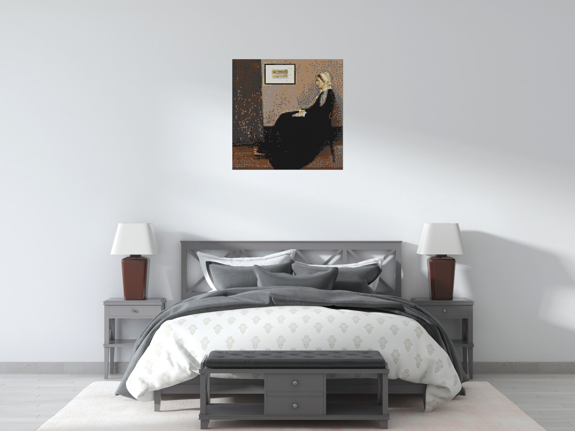 Whistler's Mother by James McNeill Whistler - Brick Art Mosaic Kit 4x4 scene
