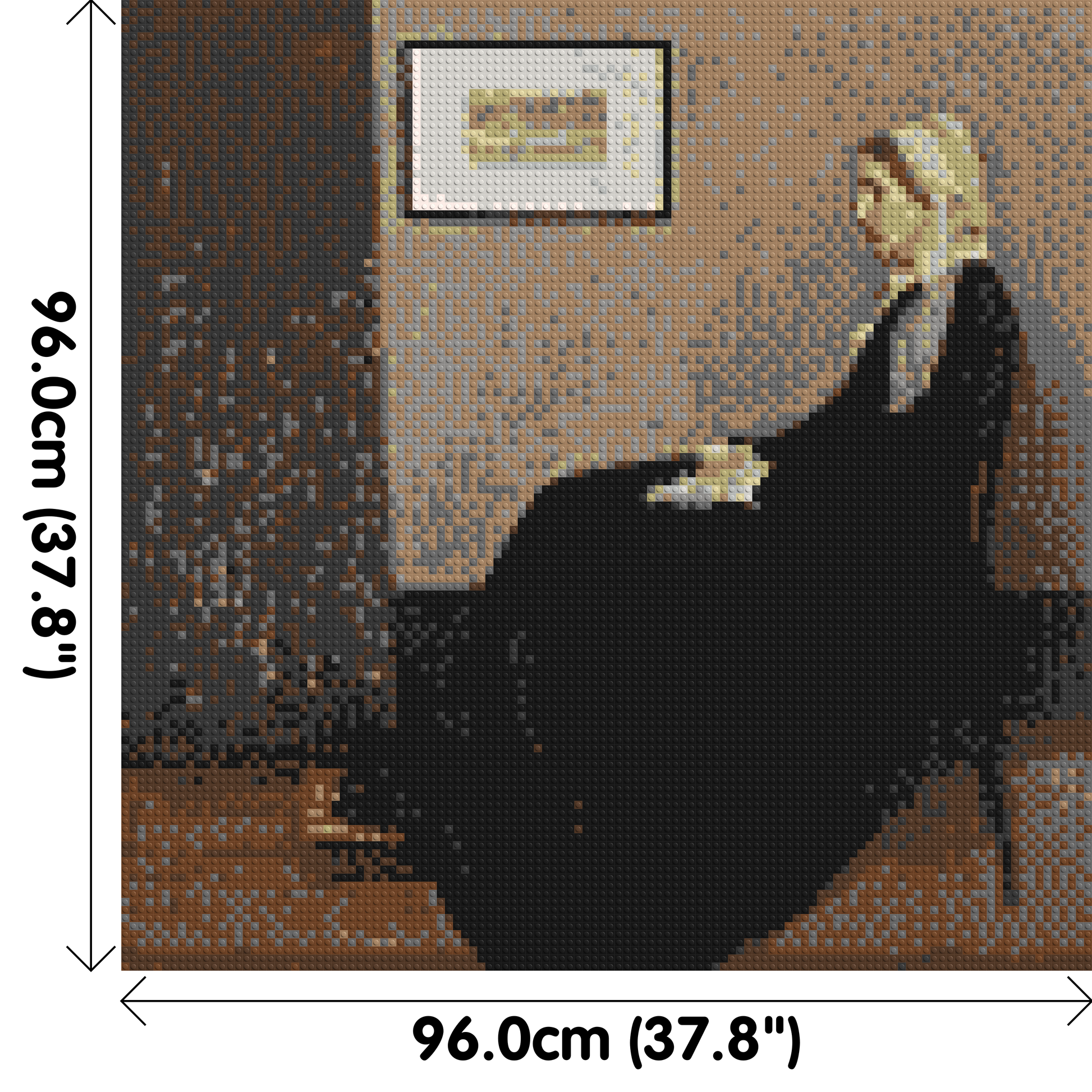 Whistler's Mother by James McNeill Whistler - Brick Art Mosaic Kit 5x5 dimensions