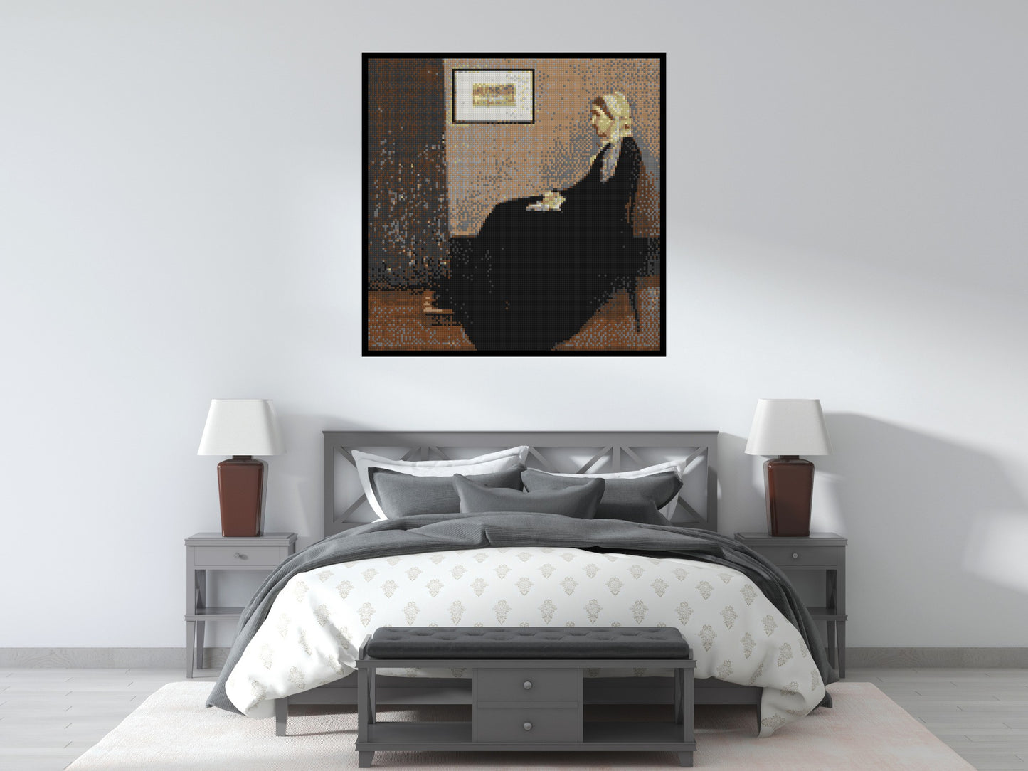 Whistler's Mother by James McNeill Whistler - Brick Art Mosaic Kit 6x6 large