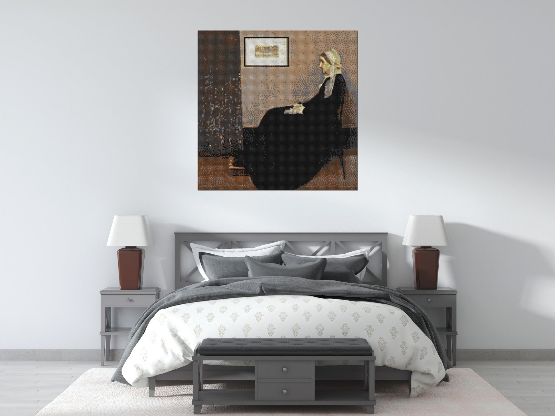 Whistler's Mother by James McNeill Whistler - Brick Art Mosaic Kit 6x6 scene