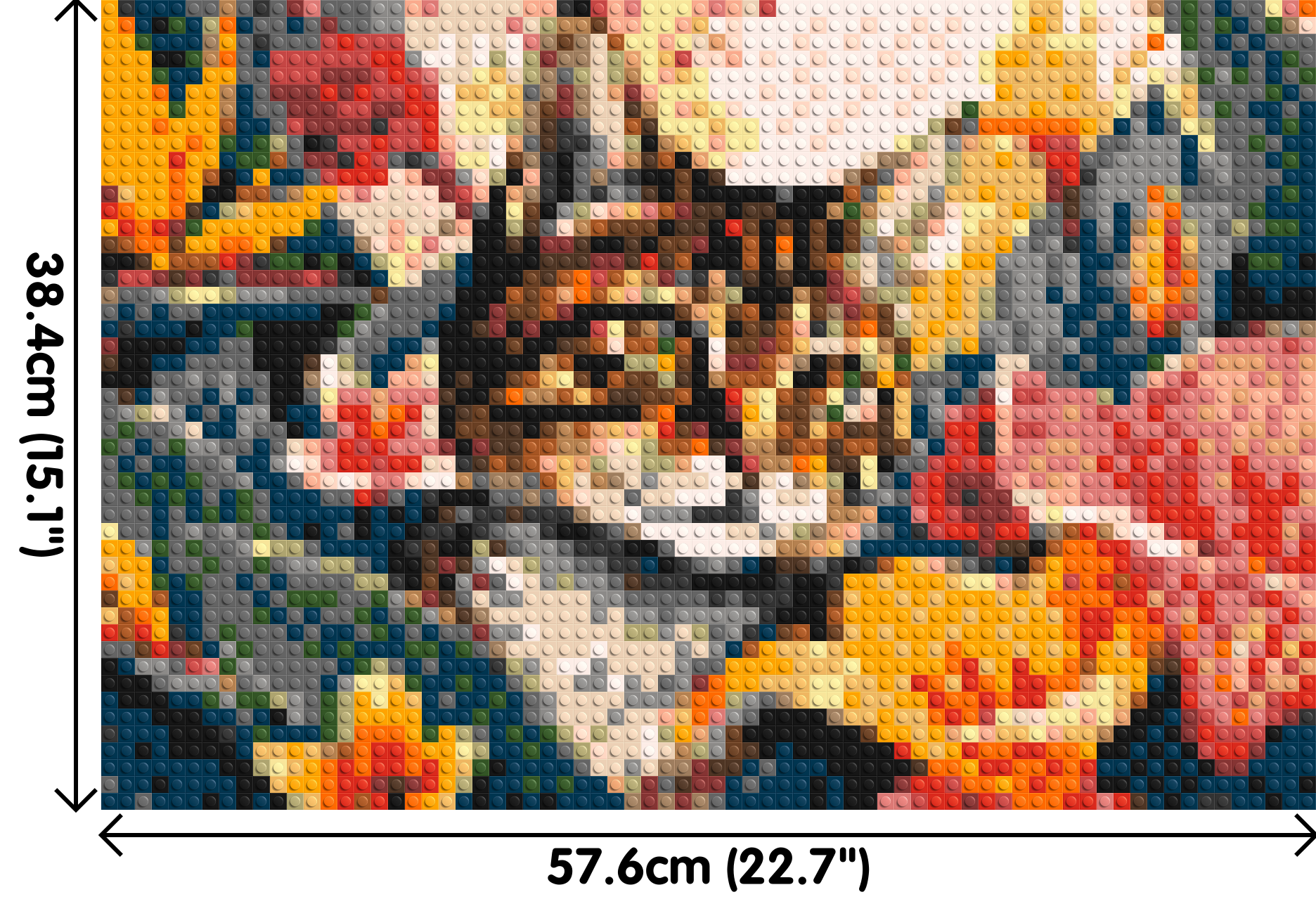 Tabby Cat in Tropical Flower Jungle Pop Art - Brick Art Mosaic Kit 3x2 dimensions