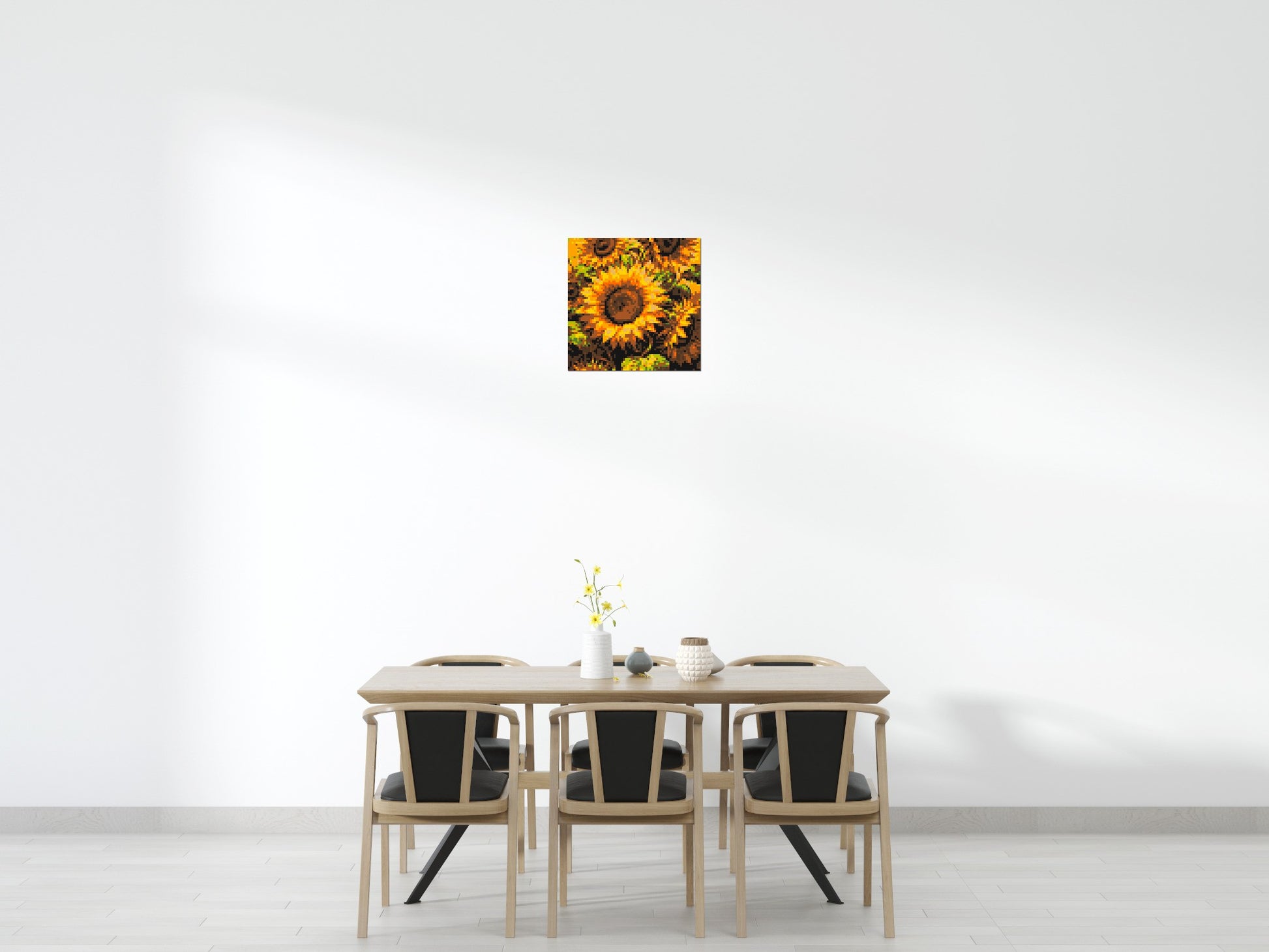Golden Sunflowers Fine Art - Brick Art Mosaic Kit 3x3 scene