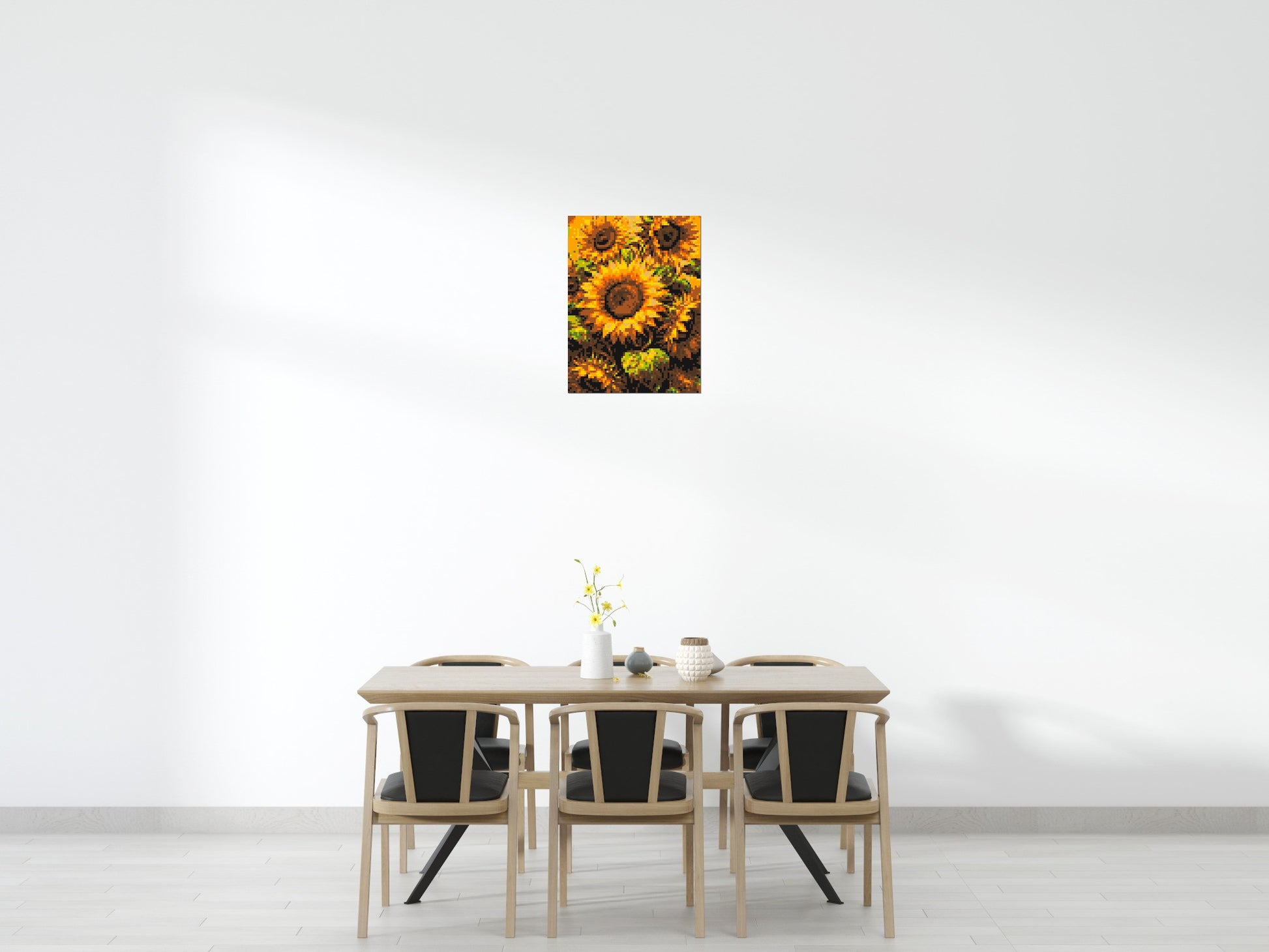 Golden Sunflowers Fine Art - Brick Art Mosaic Kit 3x4 scene