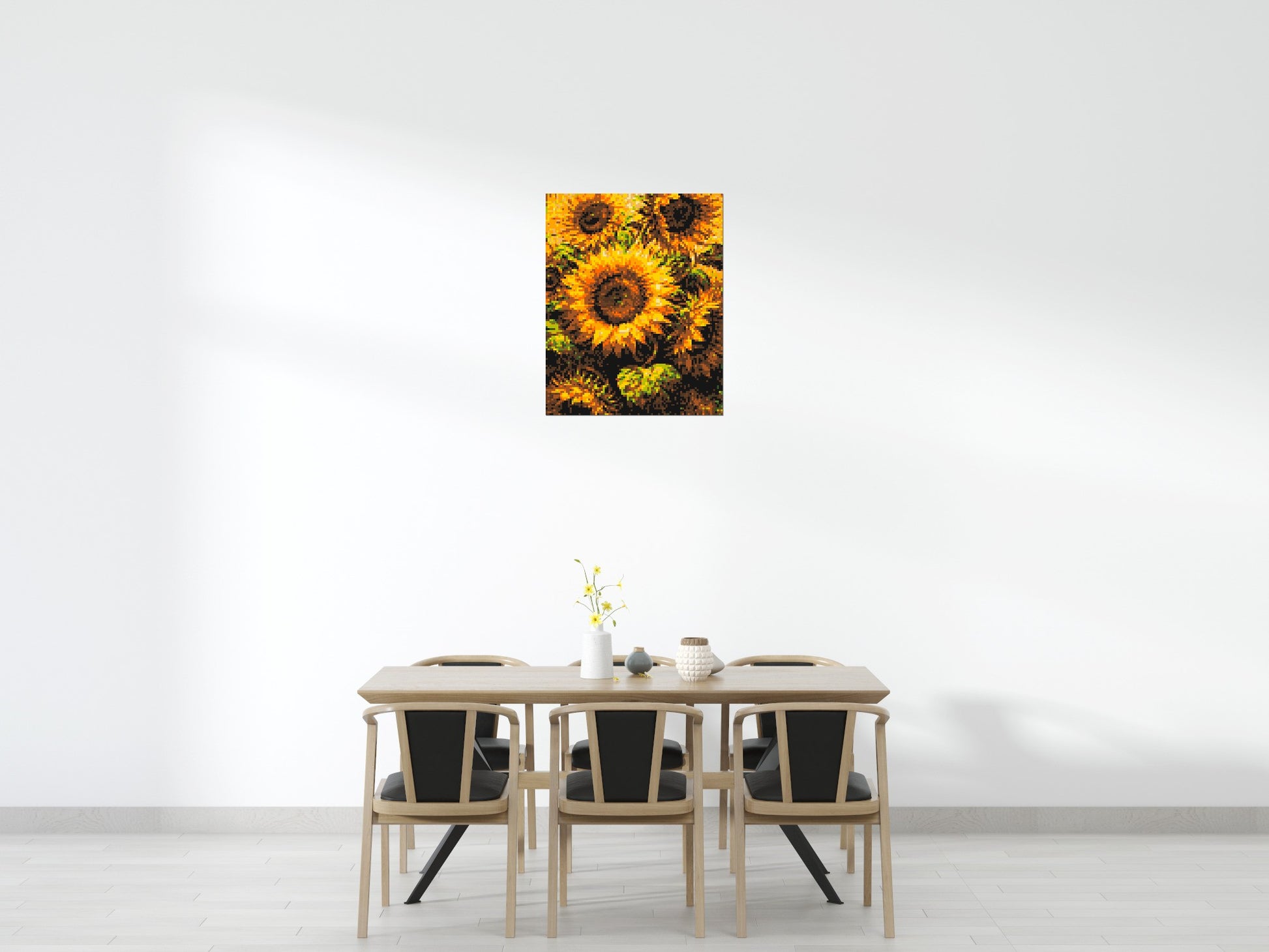 Golden Sunflowers Fine Art - Brick Art Mosaic Kit 4x5 scene