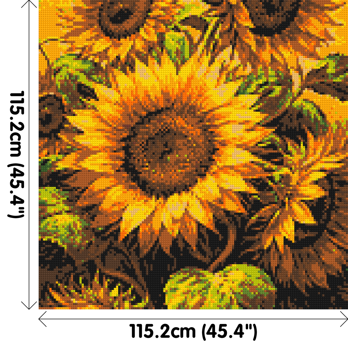 Golden Sunflowers Fine Art - Brick Art Mosaic Kit 6x6 large