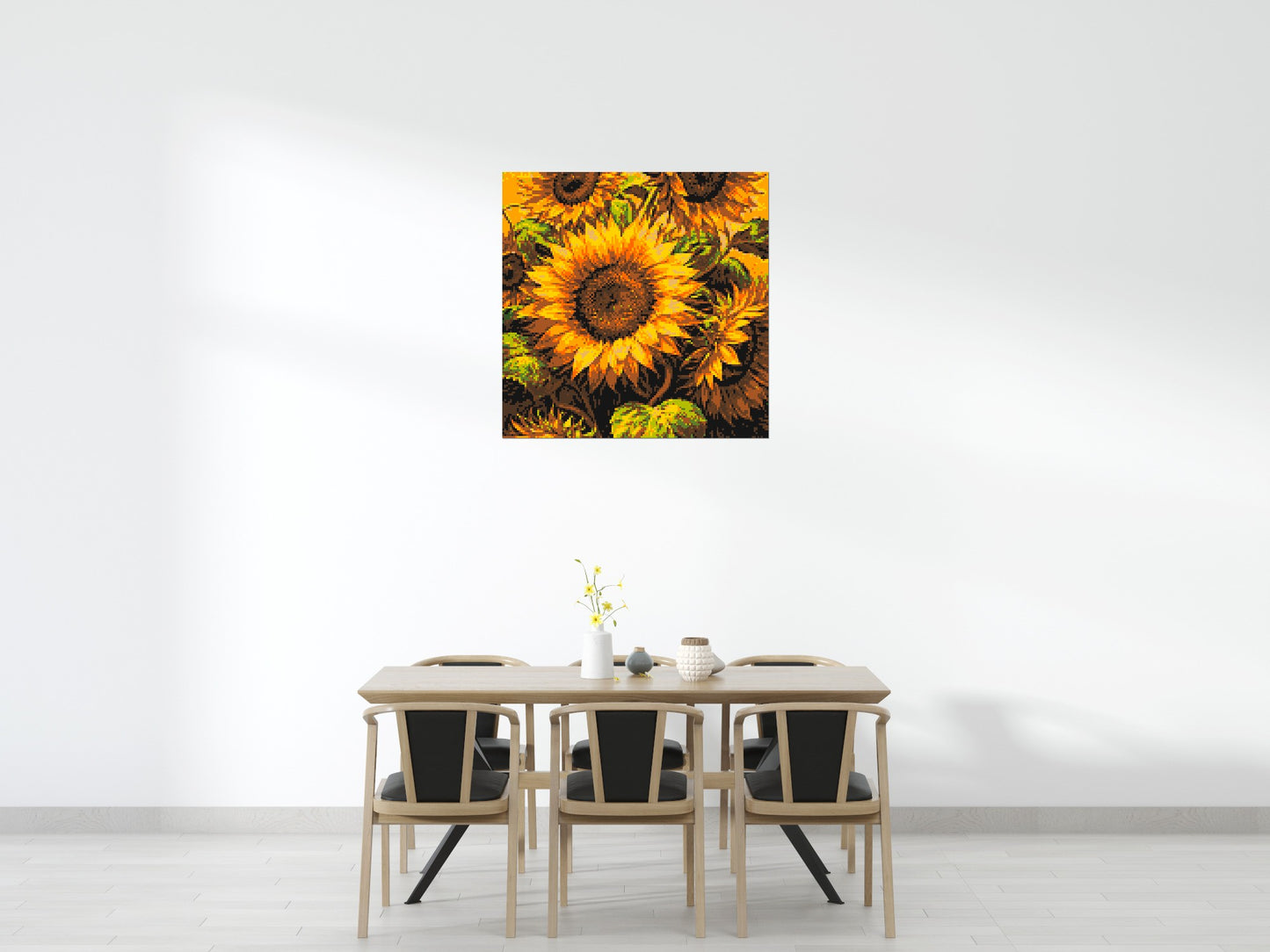 Golden Sunflowers Fine Art - Brick Art Mosaic Kit 6x6 large