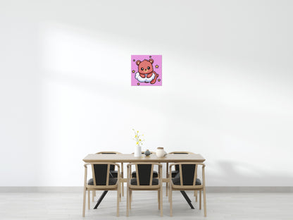 Cute Bear on Cloud with Stars Cartoon Art - Brick Art Mosaic Kit 3x3 large