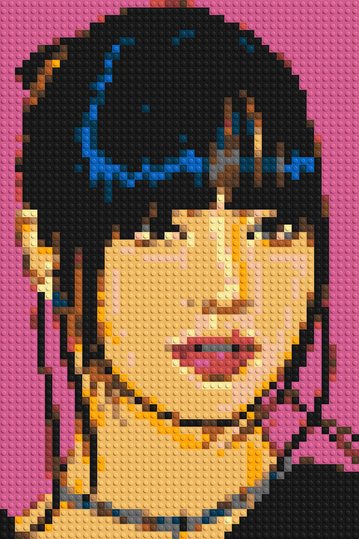 Lisa of BLACKPINK Comic Pop Art - Brick Art Mosaic Kit 2x3 large