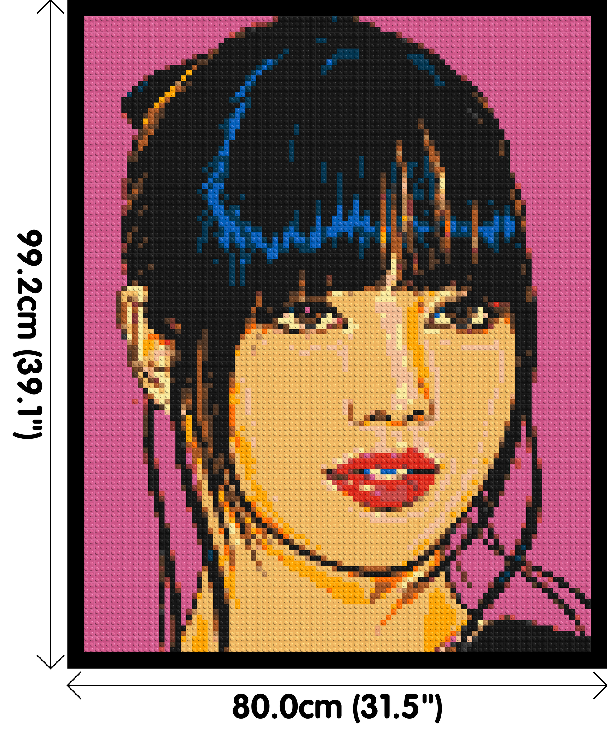 Lisa of BLACKPINK Comic Pop Art - Brick Art Mosaic Kit 4x5 dimensions with frame