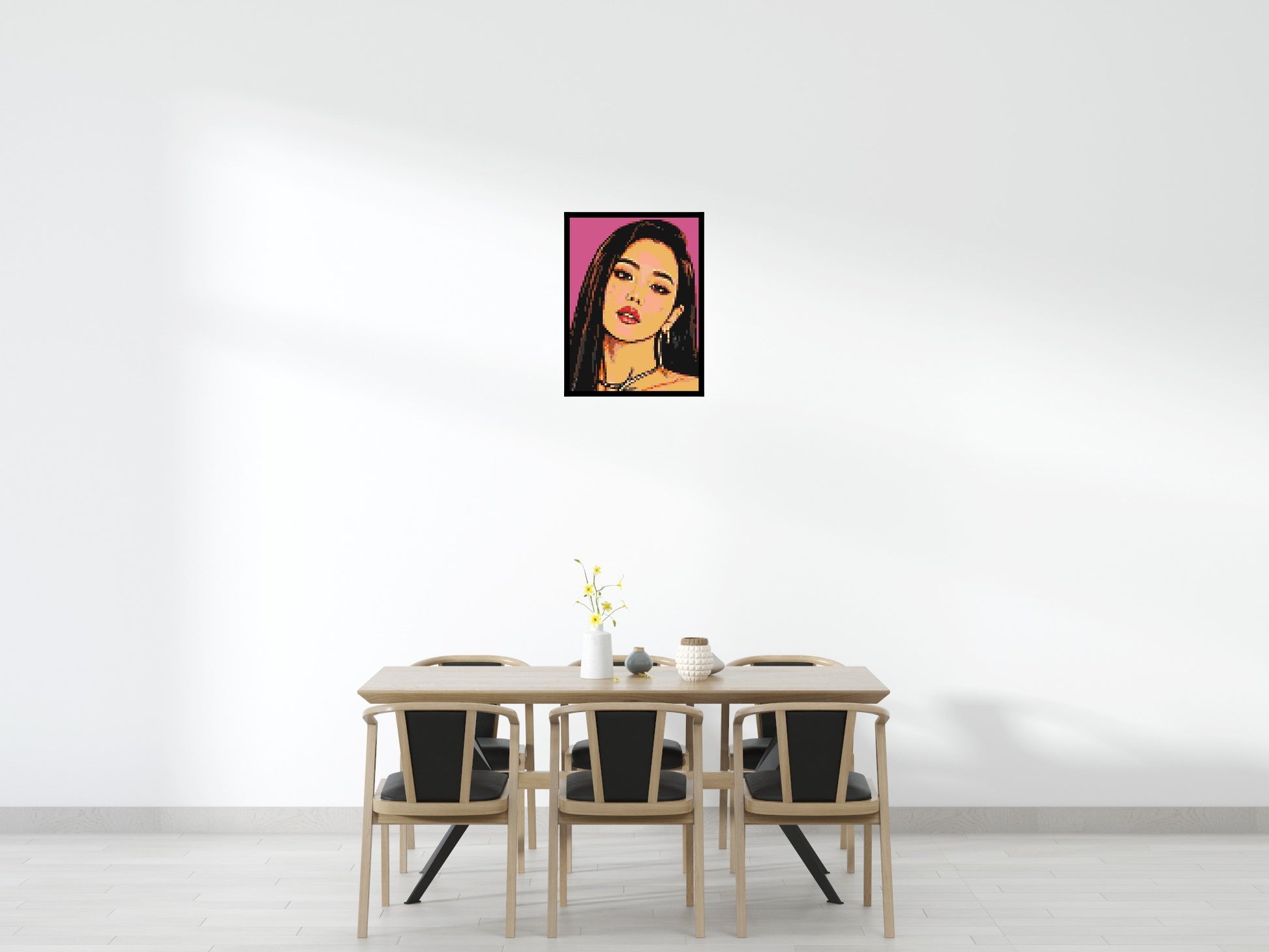 Jisoo of BLACKPINK Comic Pop Art - Brick Art Mosaic Kit 3x4 scene with frame