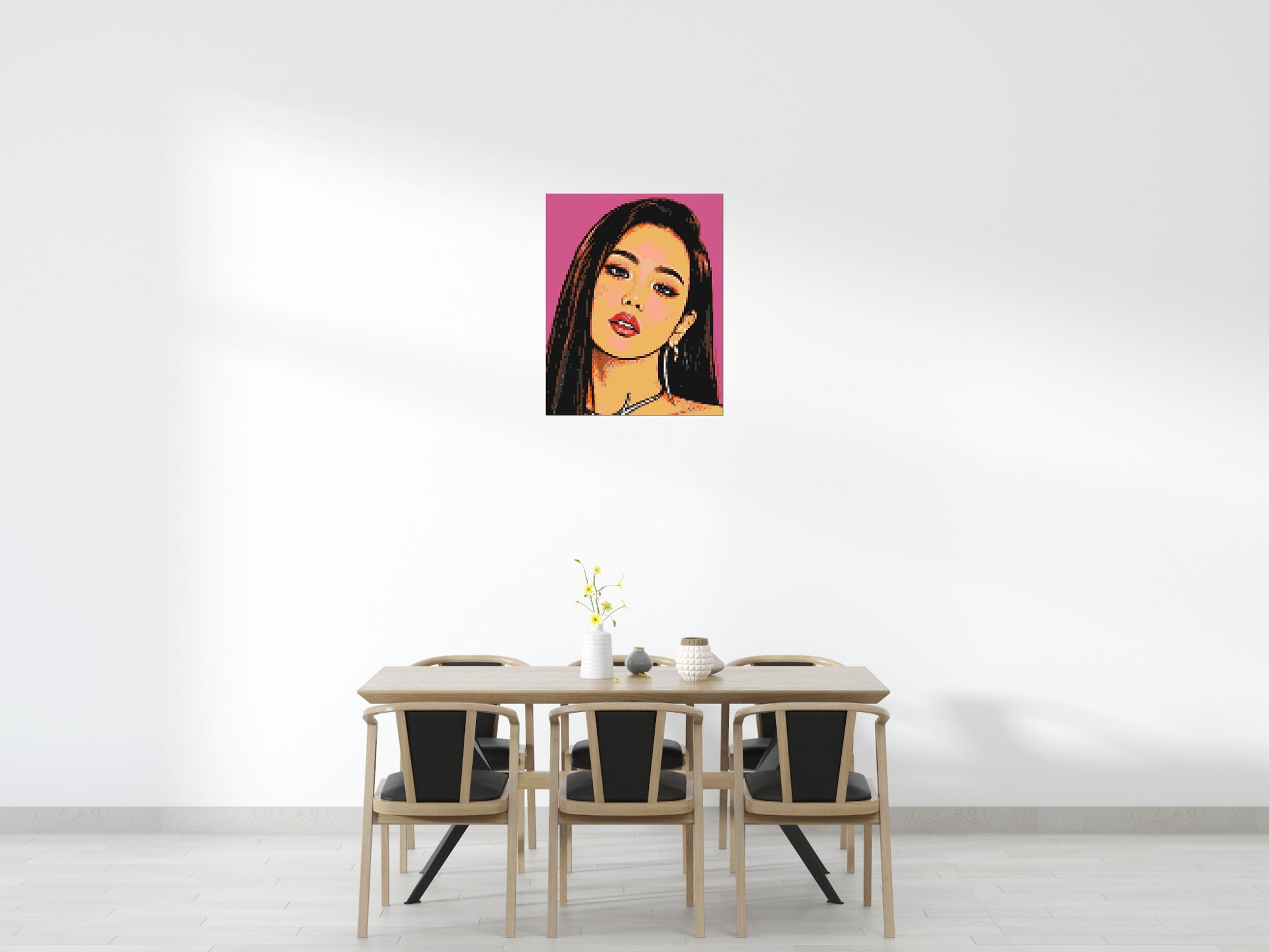 Jisoo of BLACKPINK Comic Pop Art - Brick Art Mosaic Kit 4x5 scene
