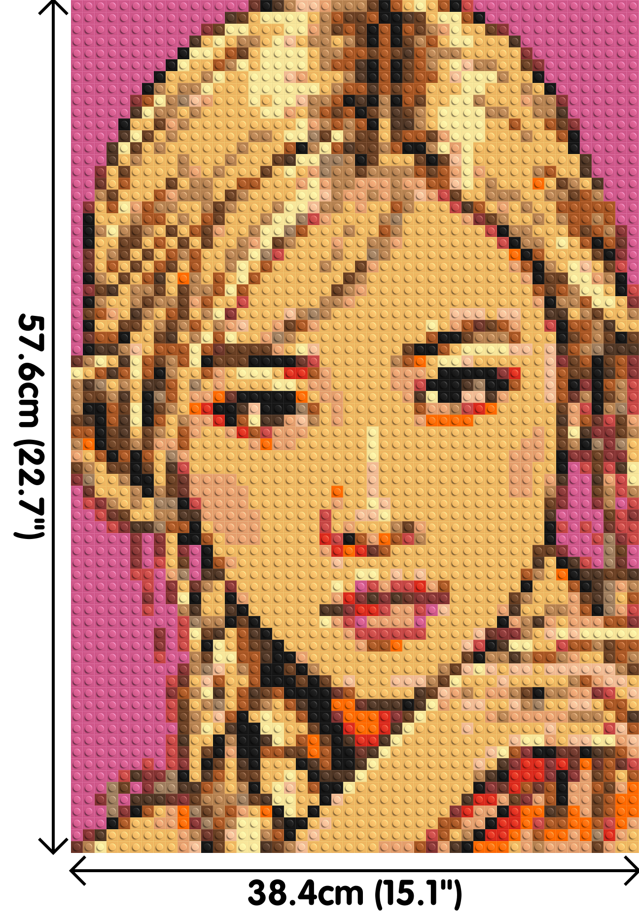 Rosé of BLACKPINK Comic Pop Art - Brick Art Mosaic Kit 2x3 large