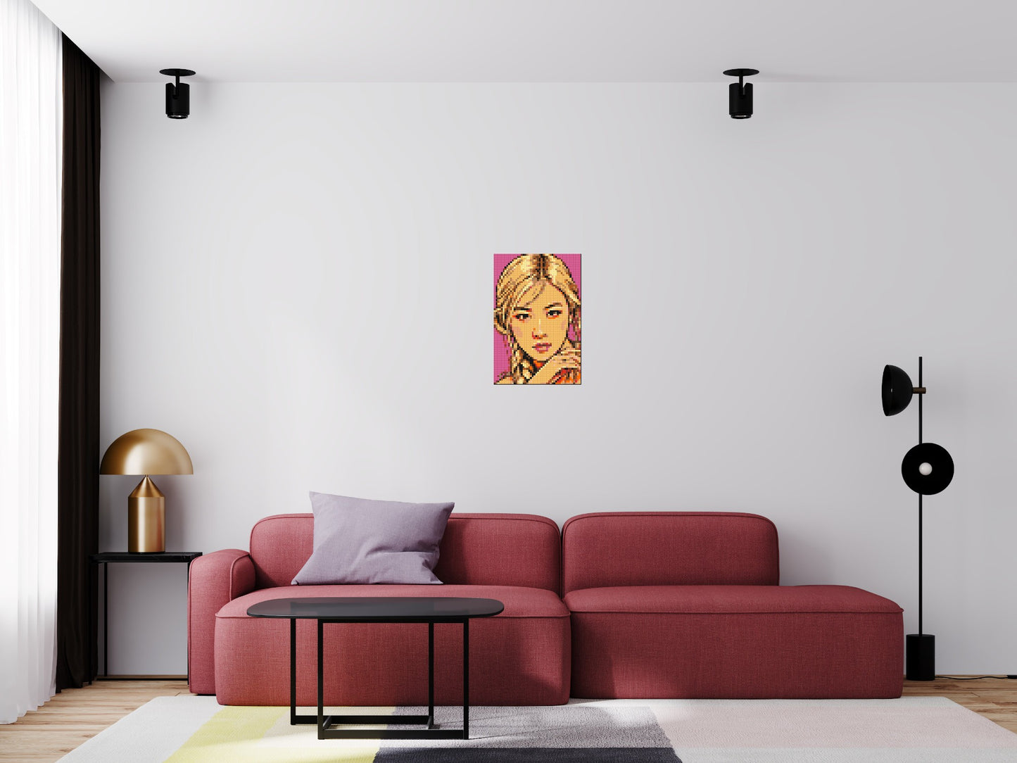 Rosé of BLACKPINK Comic Pop Art - Brick Art Mosaic Kit 2x3 large