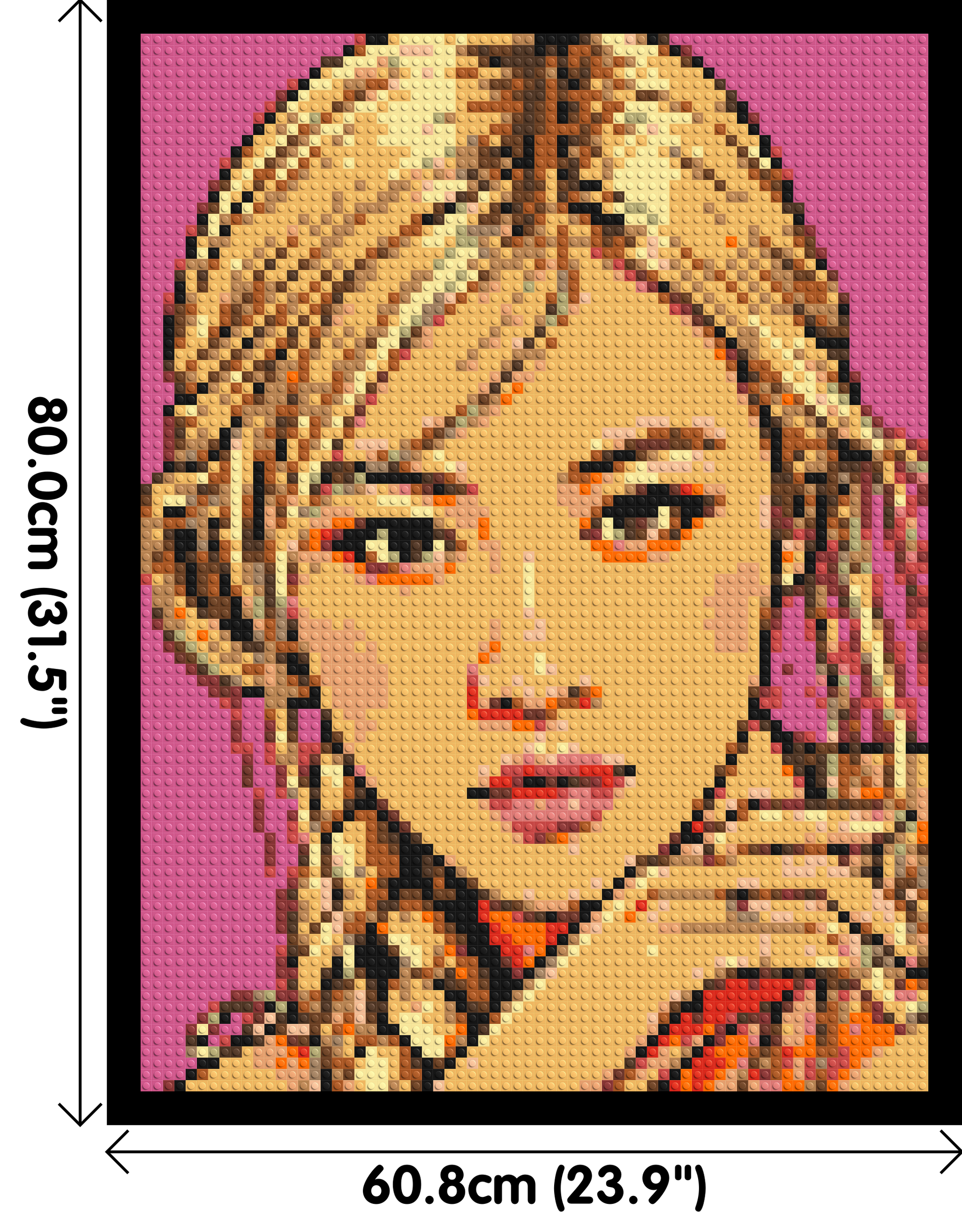 Rosé of BLACKPINK Comic Pop Art - Brick Art Mosaic Kit 3x4 dimensions with frame
