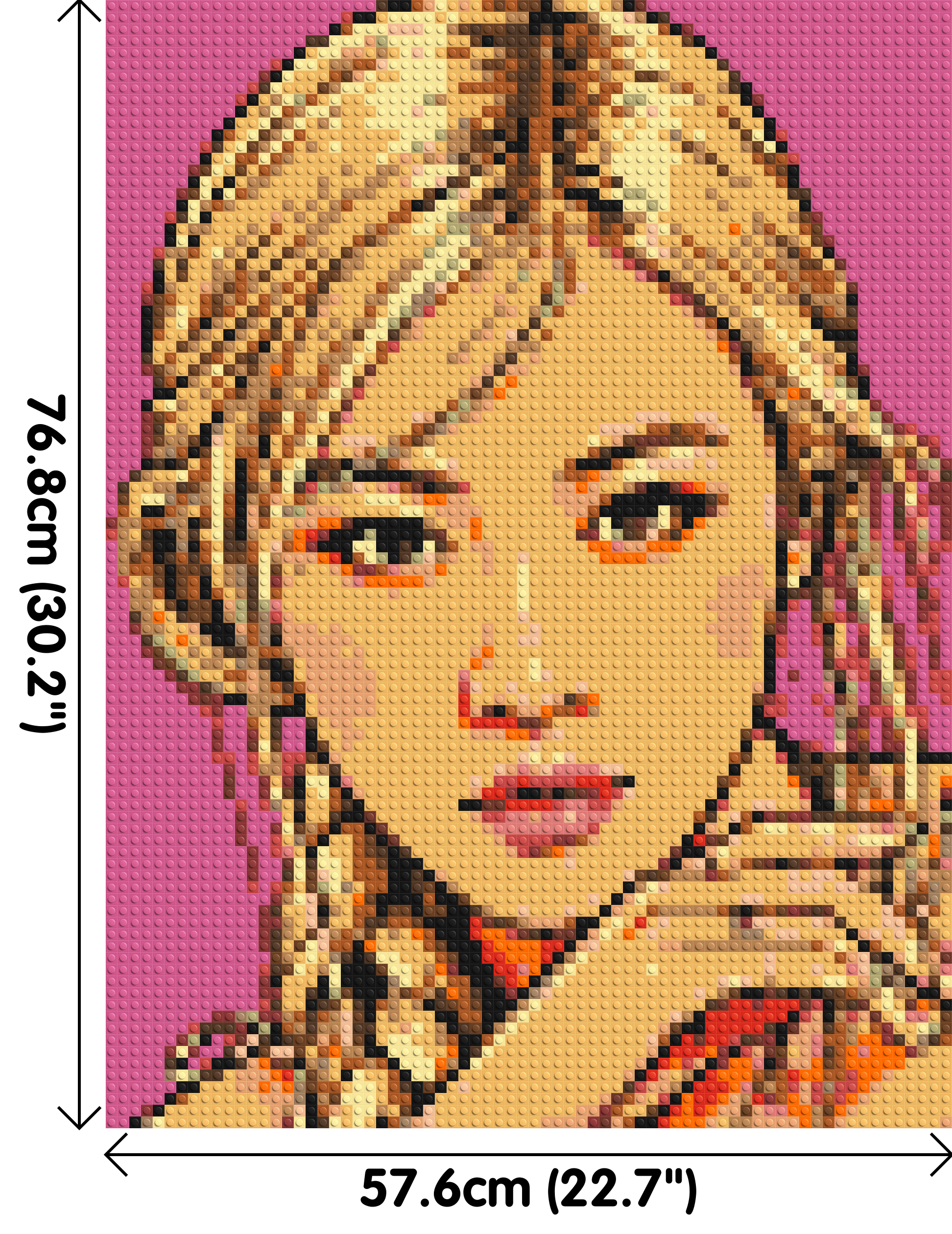 Rosé of BLACKPINK Comic Pop Art - Brick Art Mosaic Kit 3x4 dimensions