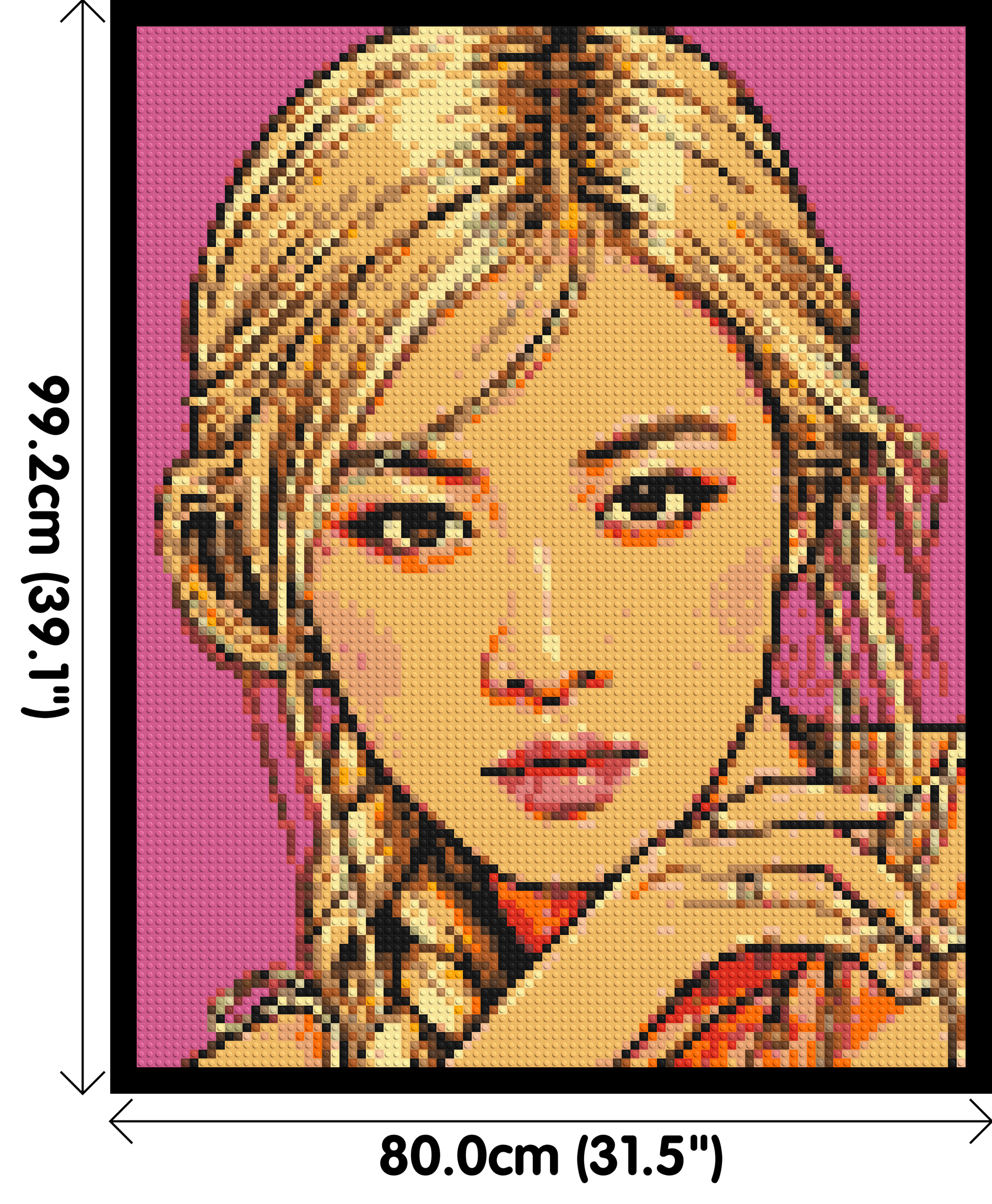 Rosé of BLACKPINK Comic Pop Art - Brick Art Mosaic Kit 4x5 dimensions with frame