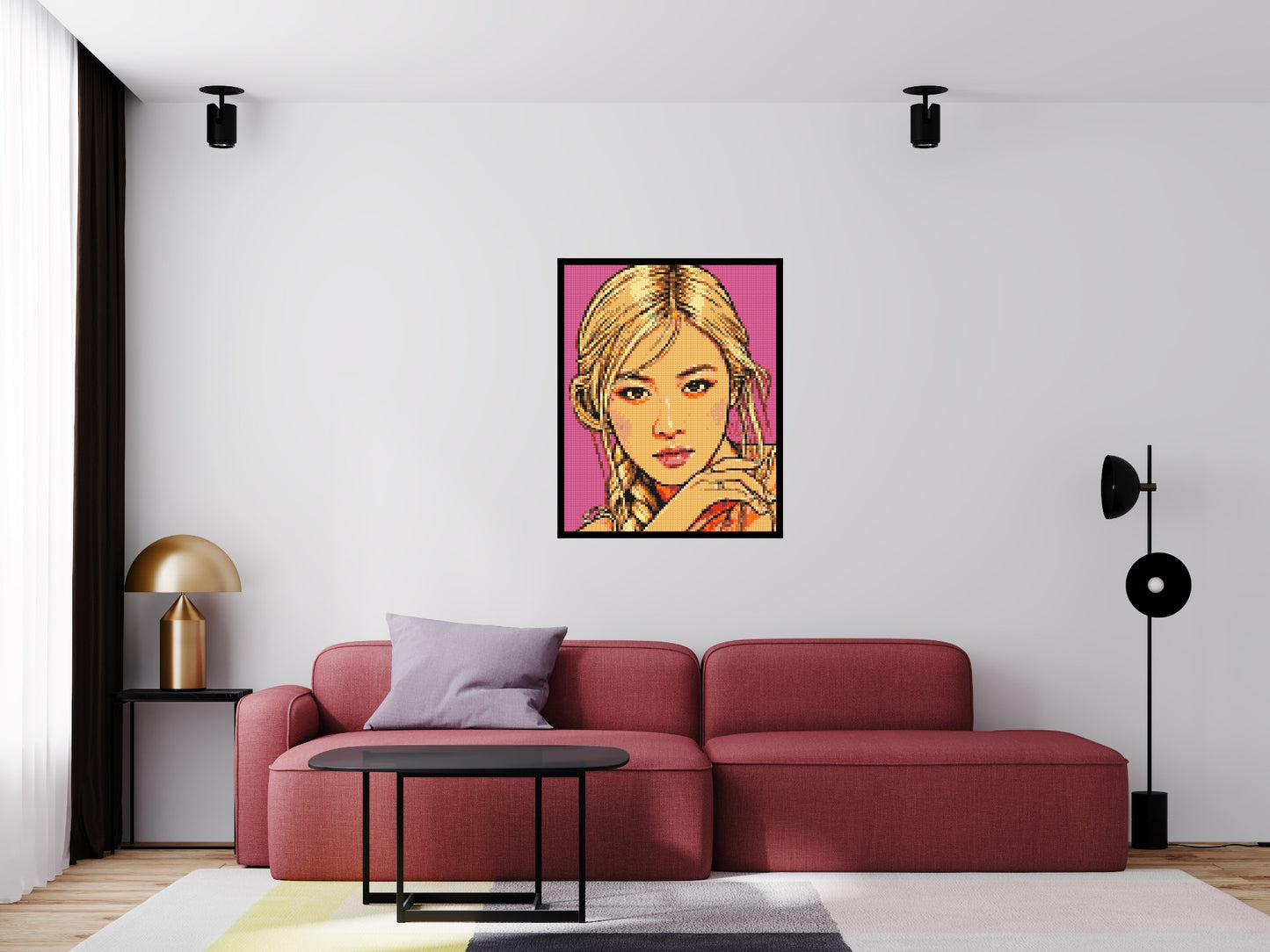 Rosé of BLACKPINK Comic Pop Art - Brick Art Mosaic Kit 4x5 large