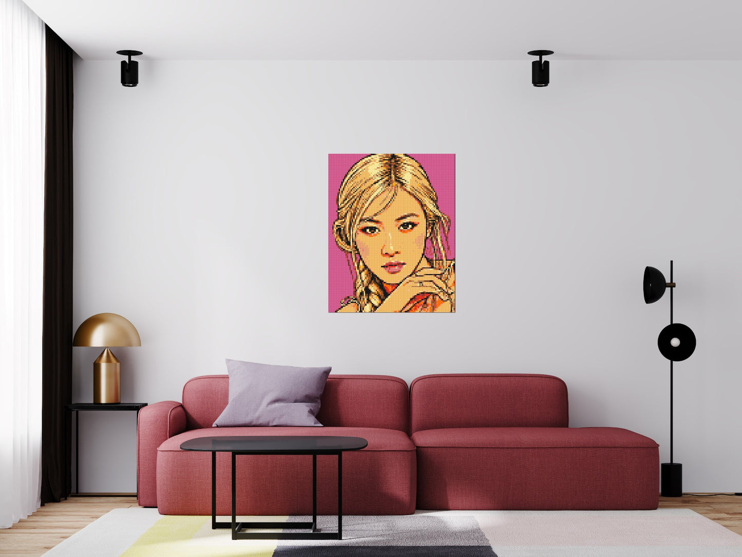 Rosé of BLACKPINK Comic Pop Art - Brick Art Mosaic Kit 4x5 large