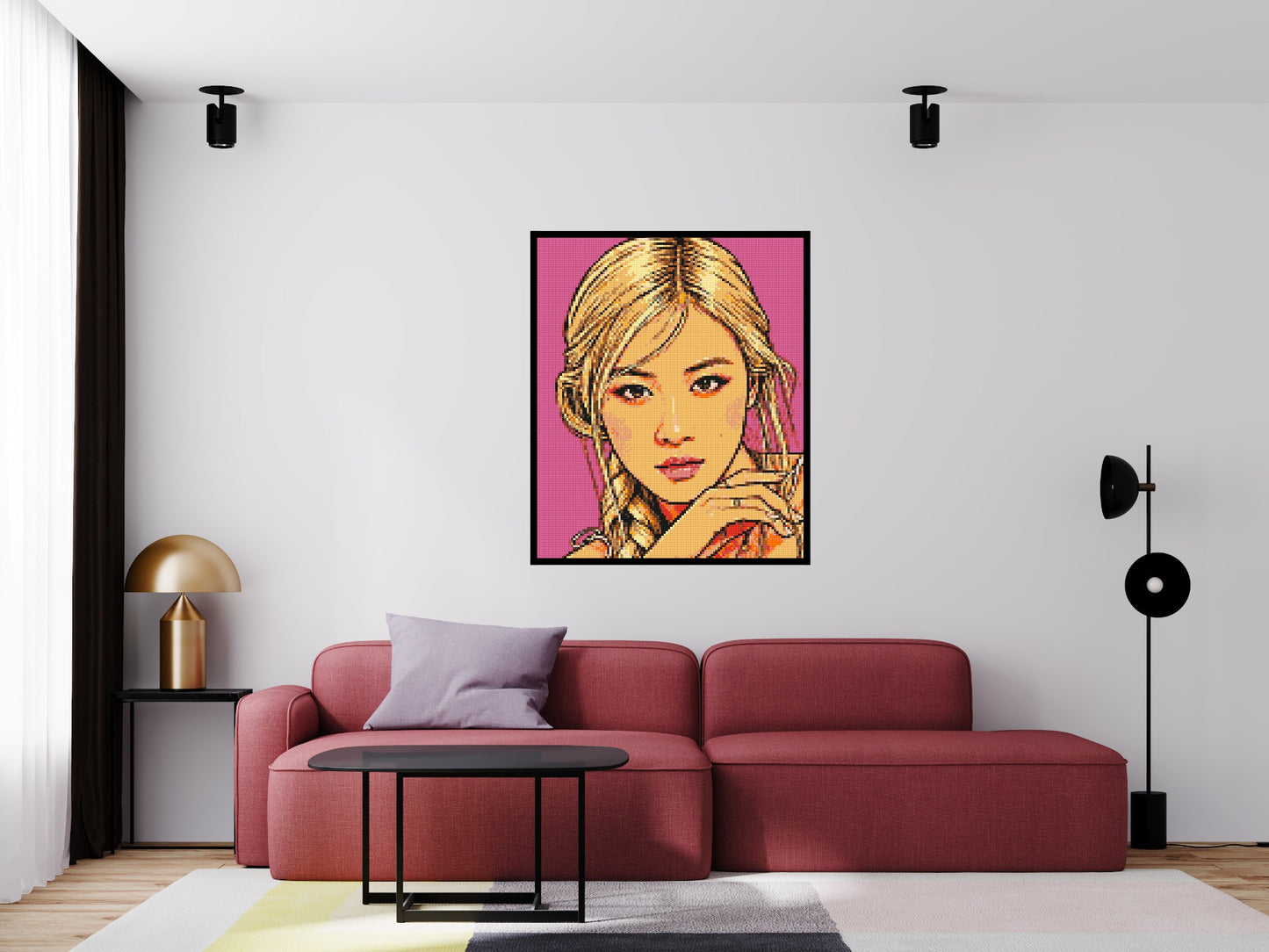 Rosé of BLACKPINK Comic Pop Art - Brick Art Mosaic Kit 5x6 large