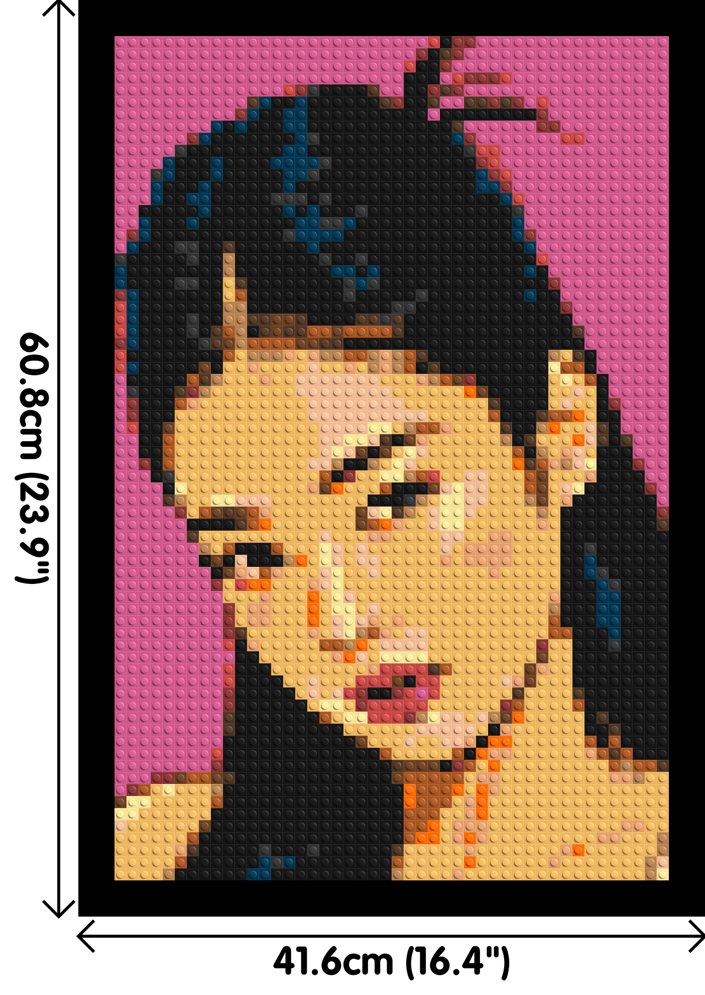 Jennie of BLACKPINK Comic Pop Art - Brick Art Mosaic Kit 2x3 large