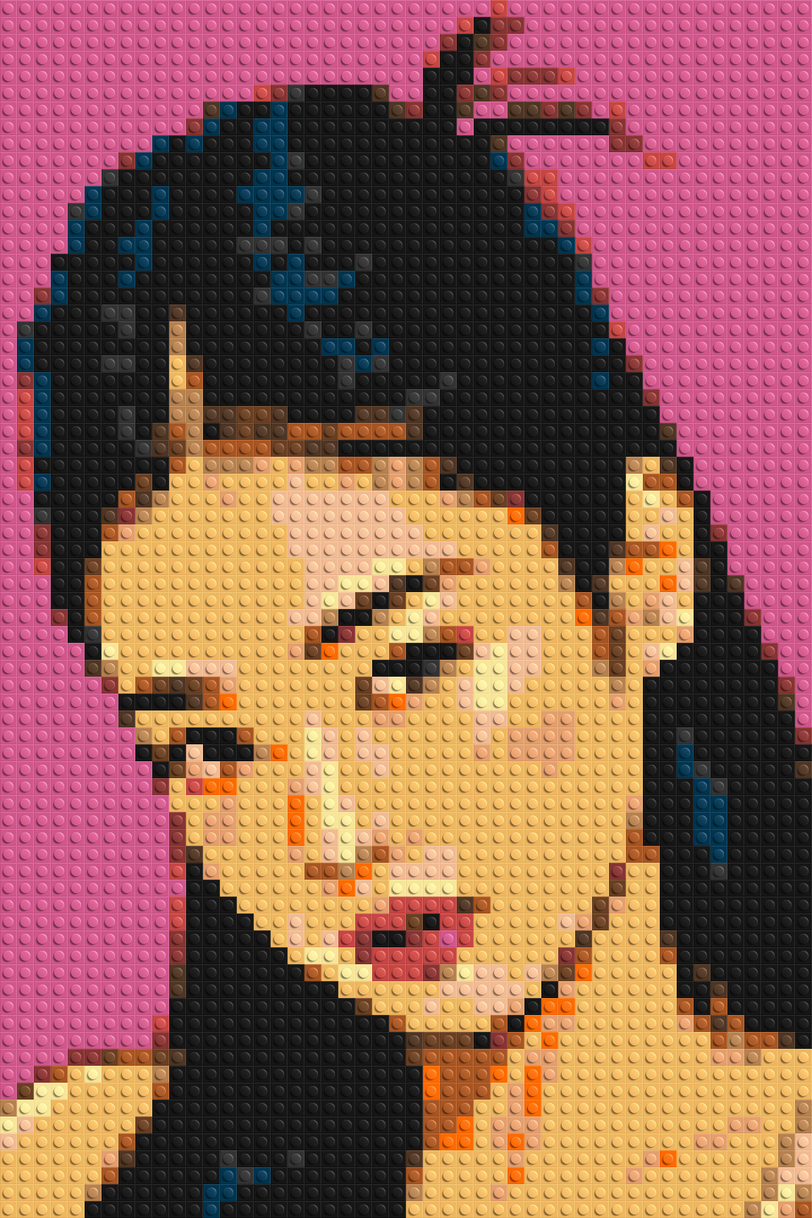 Jennie of BLACKPINK Comic Pop Art - Brick Art Mosaic Kit 2x3 large