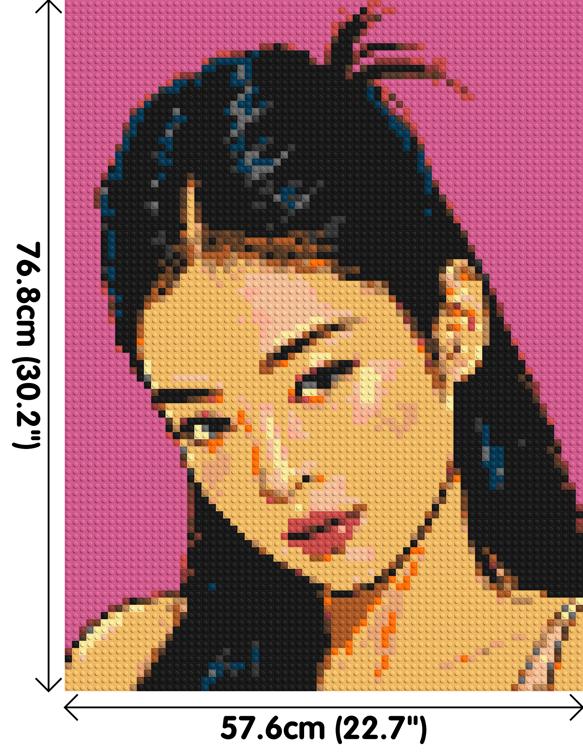 Jennie of BLACKPINK Comic Pop Art - Brick Art Mosaic Kit 3x4 dimensions