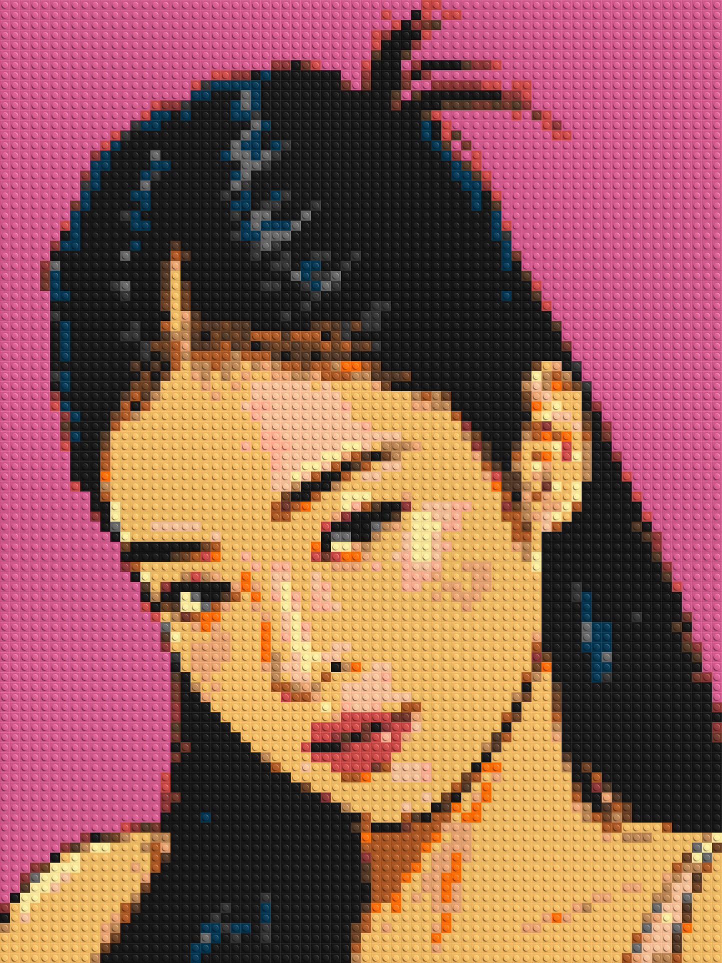 Jennie of BLACKPINK Comic Pop Art - Brick Art Mosaic Kit 3x4 large