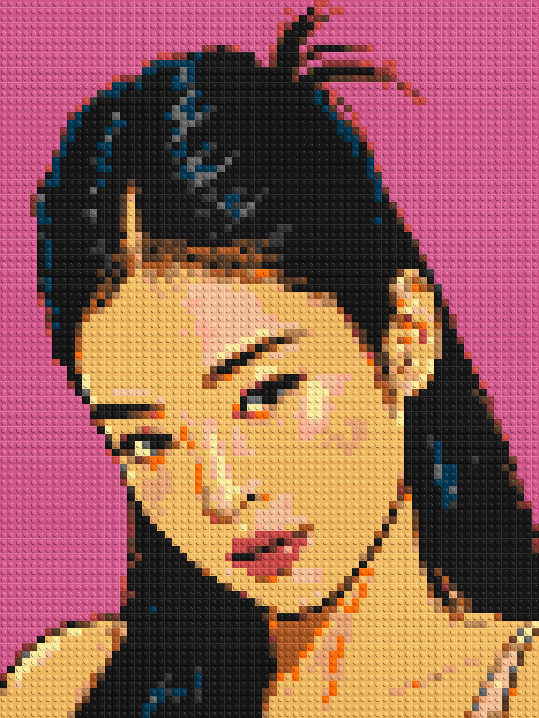 Jennie of BLACKPINK Comic Pop Art - Brick Art Mosaic Kit 3x4 large