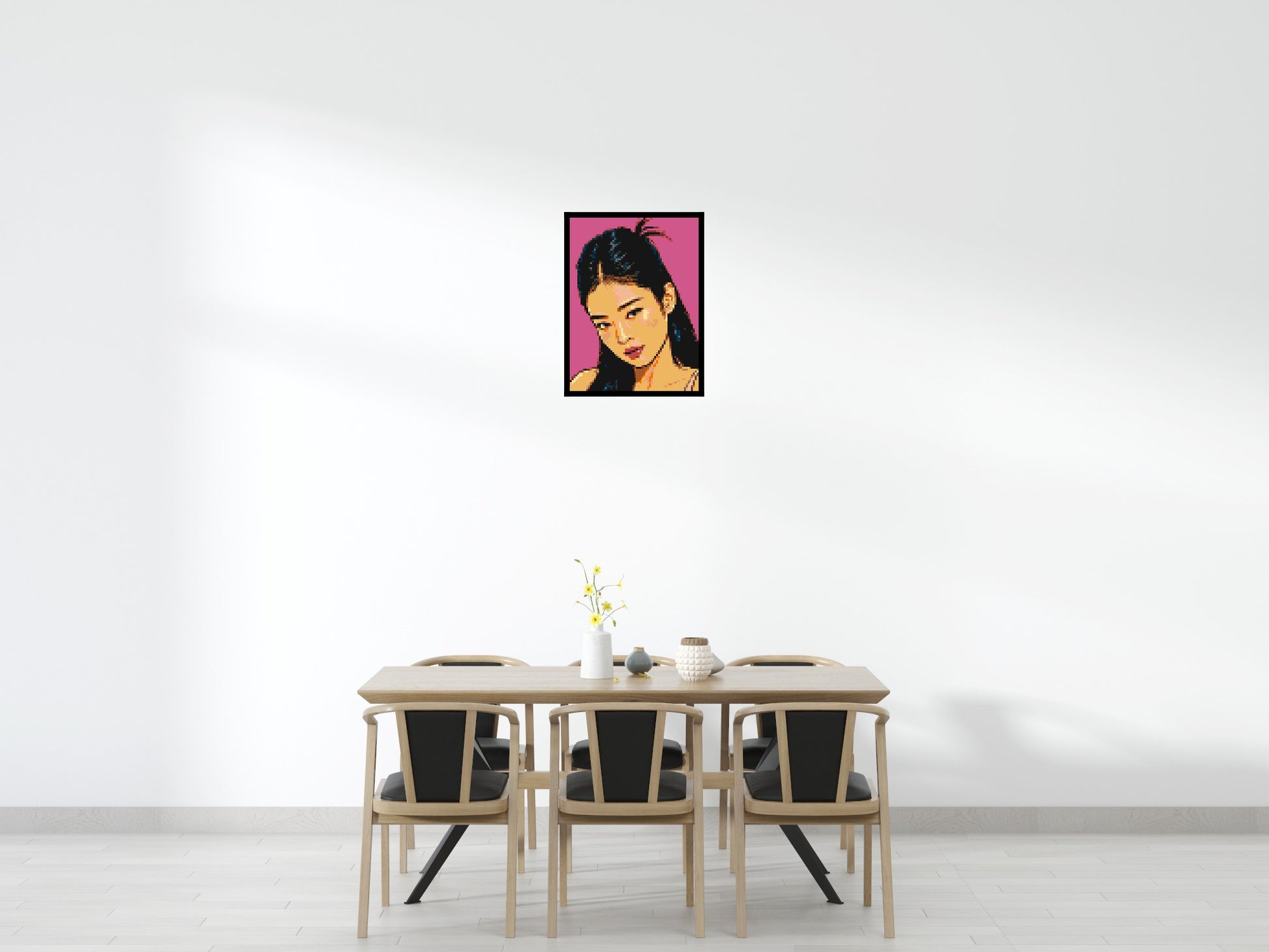 Jennie of BLACKPINK Comic Pop Art - Brick Art Mosaic Kit 3x4 scene with frame