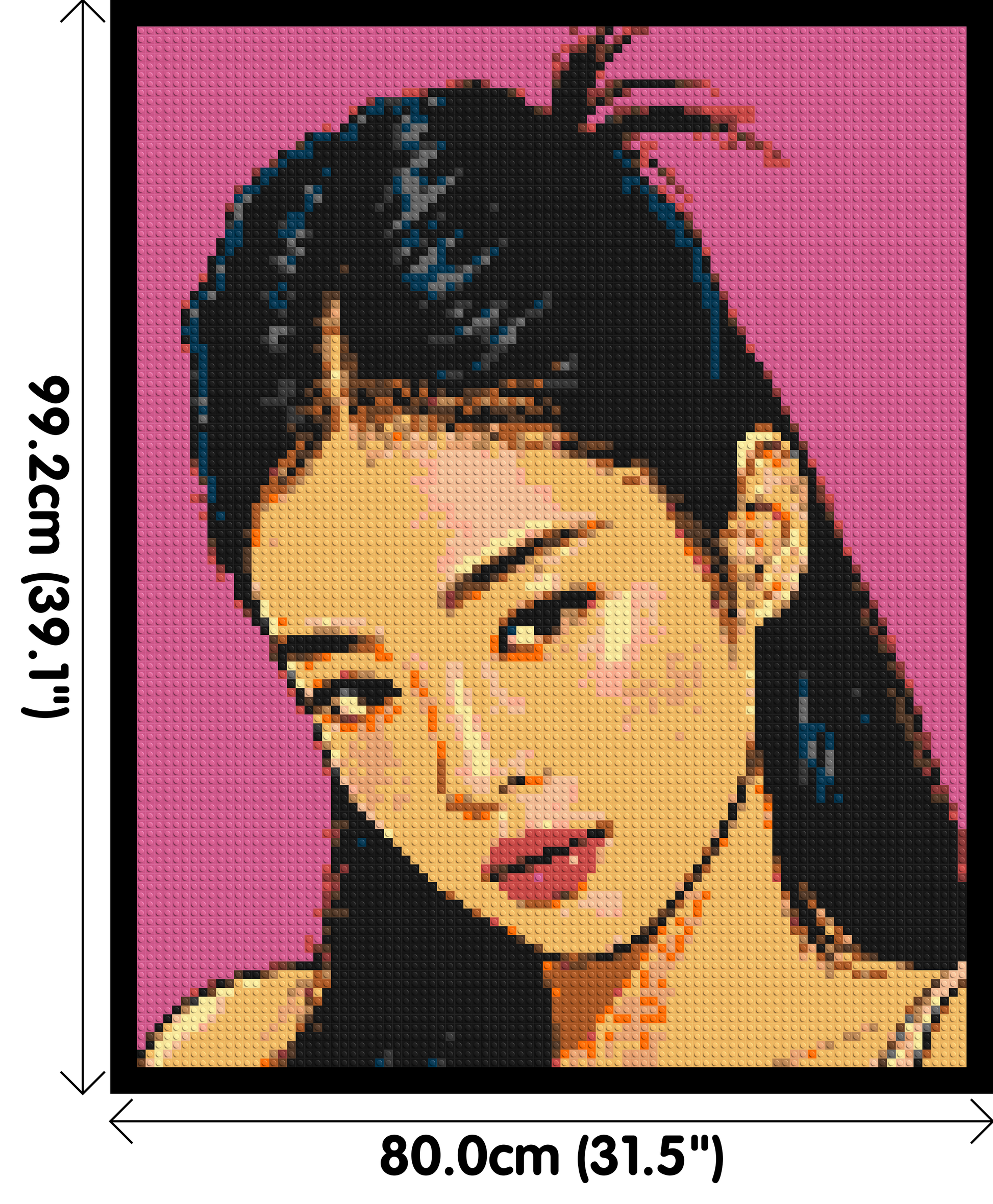 Jennie of BLACKPINK Comic Pop Art - Brick Art Mosaic Kit 4x5 dimensions with frame