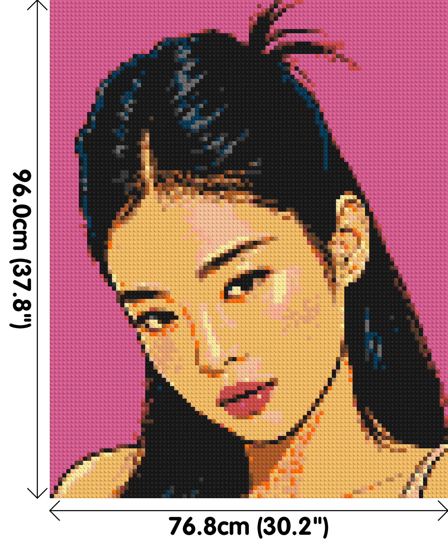 Jennie of BLACKPINK Comic Pop Art - Brick Art Mosaic Kit 4x5 large