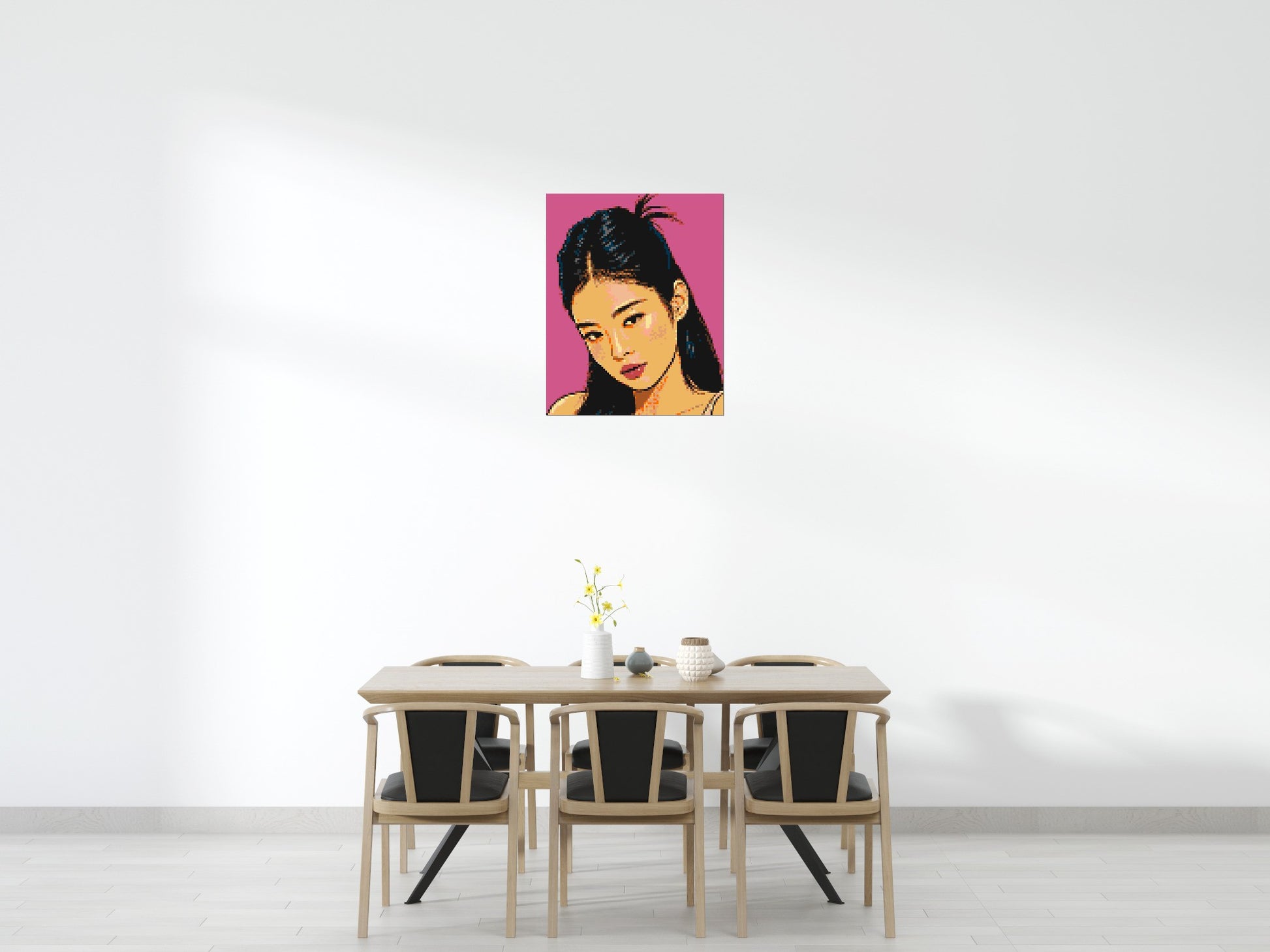 Jennie of BLACKPINK Comic Pop Art - Brick Art Mosaic Kit 4x5 scene