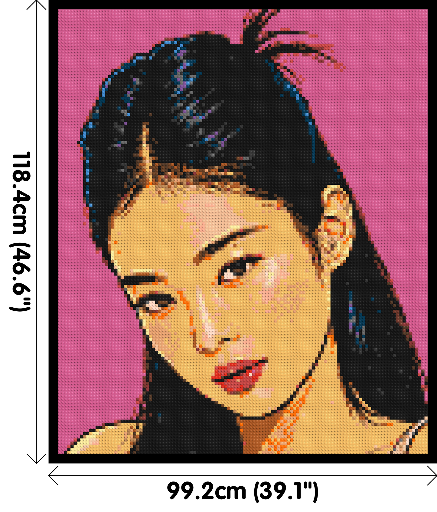 Jennie of BLACKPINK Comic Pop Art - Brick Art Mosaic Kit 5x6 large