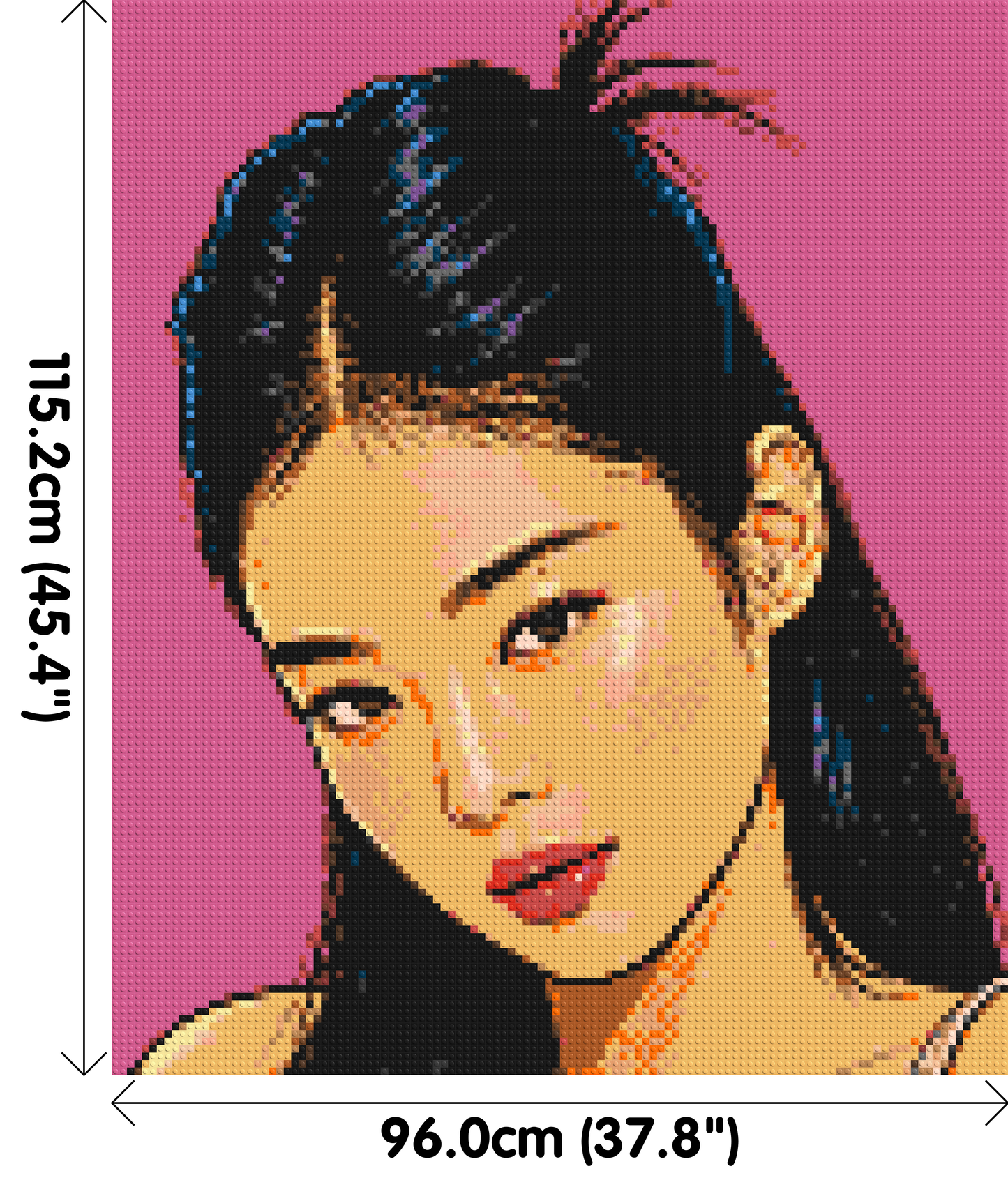 Jennie of BLACKPINK Comic Pop Art - Brick Art Mosaic Kit 5x6 large