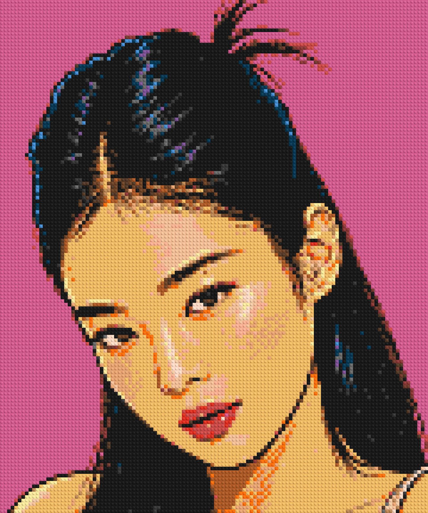 Jennie of BLACKPINK Comic Pop Art - Brick Art Mosaic Kit 5x6 large