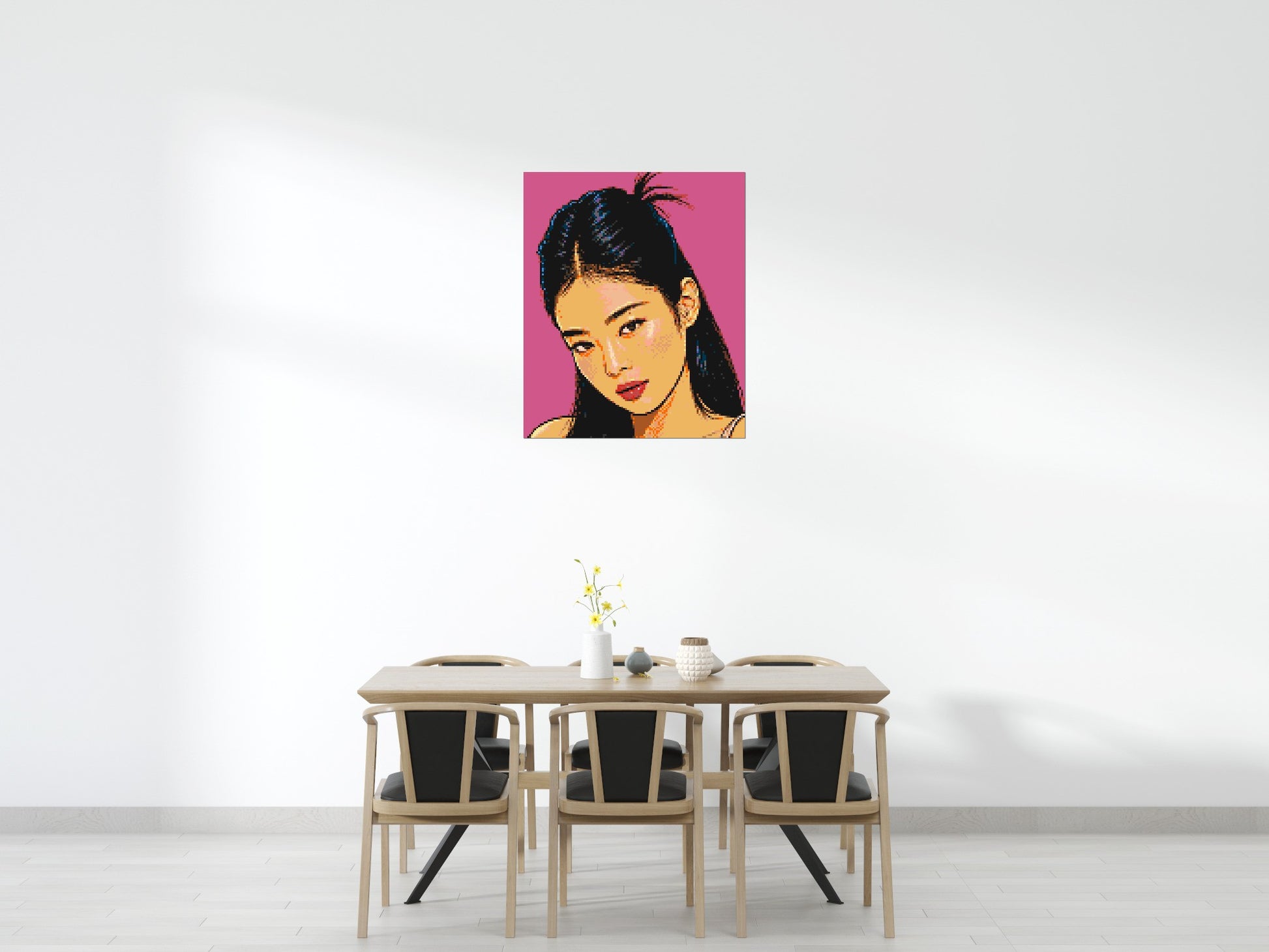 Jennie of BLACKPINK Comic Pop Art - Brick Art Mosaic Kit 5x6 scene