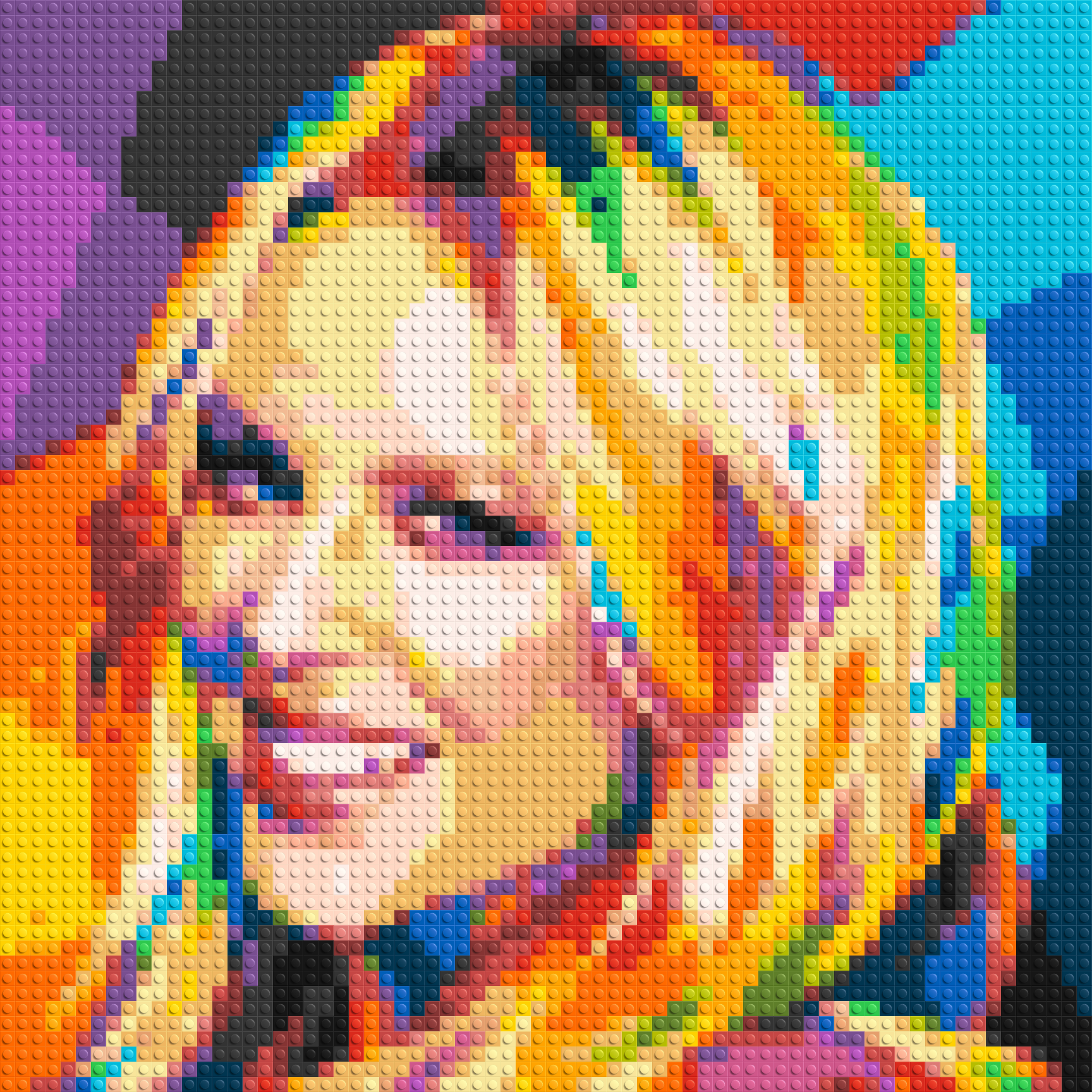 Kylie Minogue Portrait Geometric Pop Art - Brick Art Mosaic Kit 3x3 large