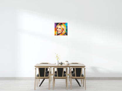 Kylie Minogue Portrait Geometric Pop Art - Brick Art Mosaic Kit 3x3 large